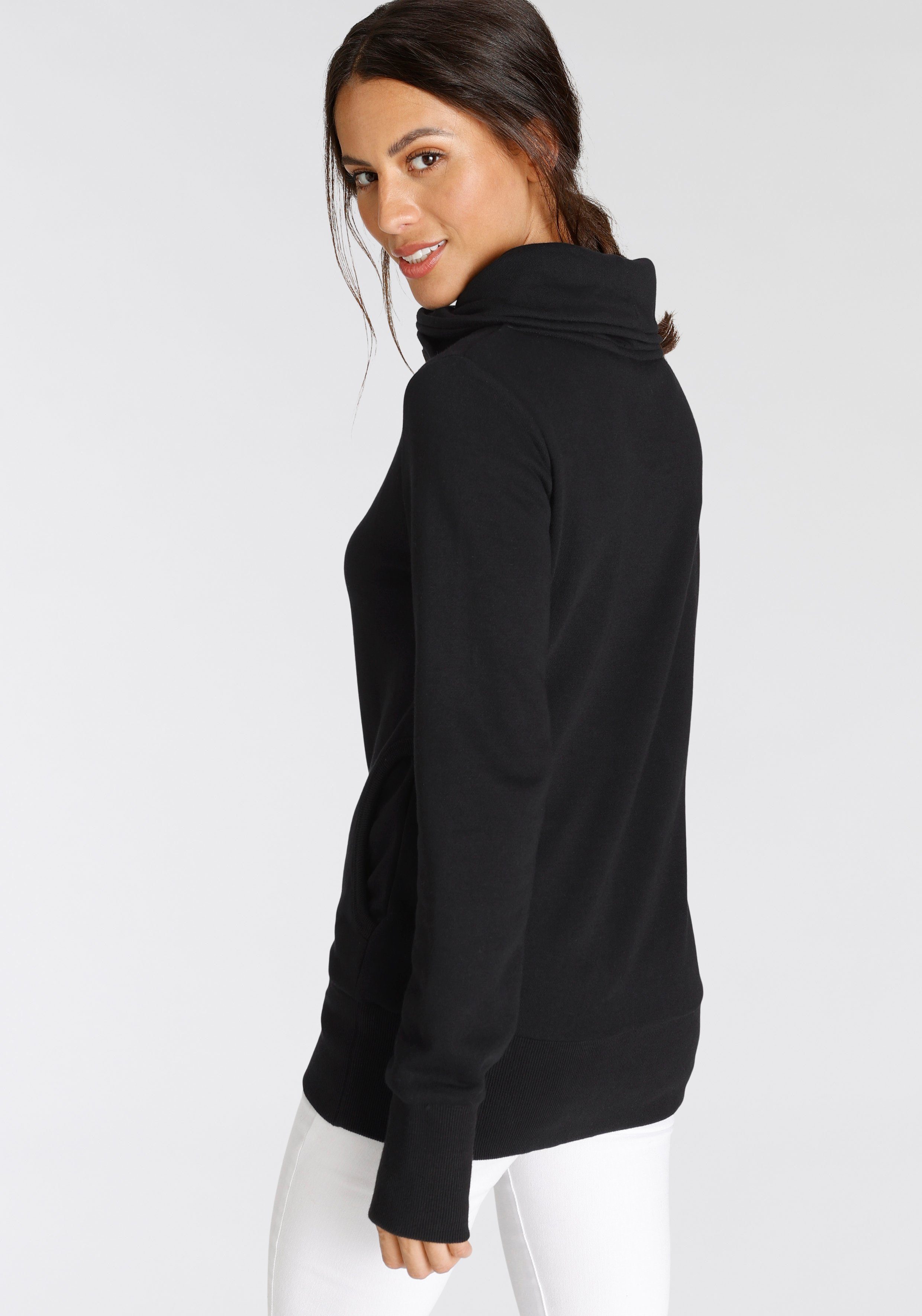 Ragwear Sweatshirt ANGELLIKA O met asymmetrische sjaalkraag
