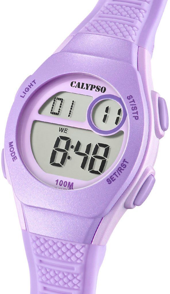CALYPSO WATCHES Chronograaf Junior Collection Quartz horloge, kinderhorloge, datum, digitaal, stopwatchfunctie, ideaal als cadeau