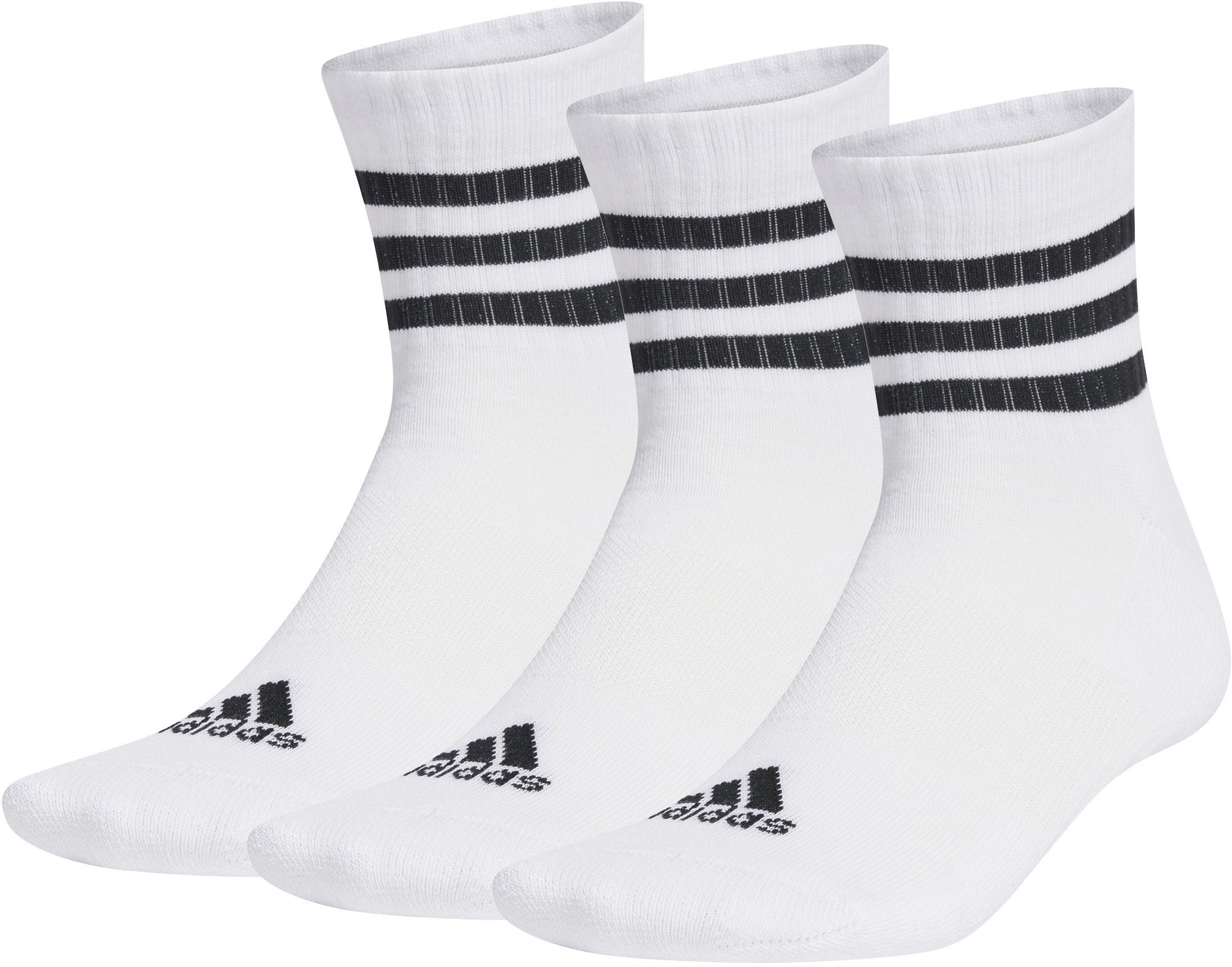 Adidas Performance Functionele sokken 3 STRIPES CUSHIONED SPORTSWEAR MIDCUT SOKKEN, 3 PAAR (3 paar)