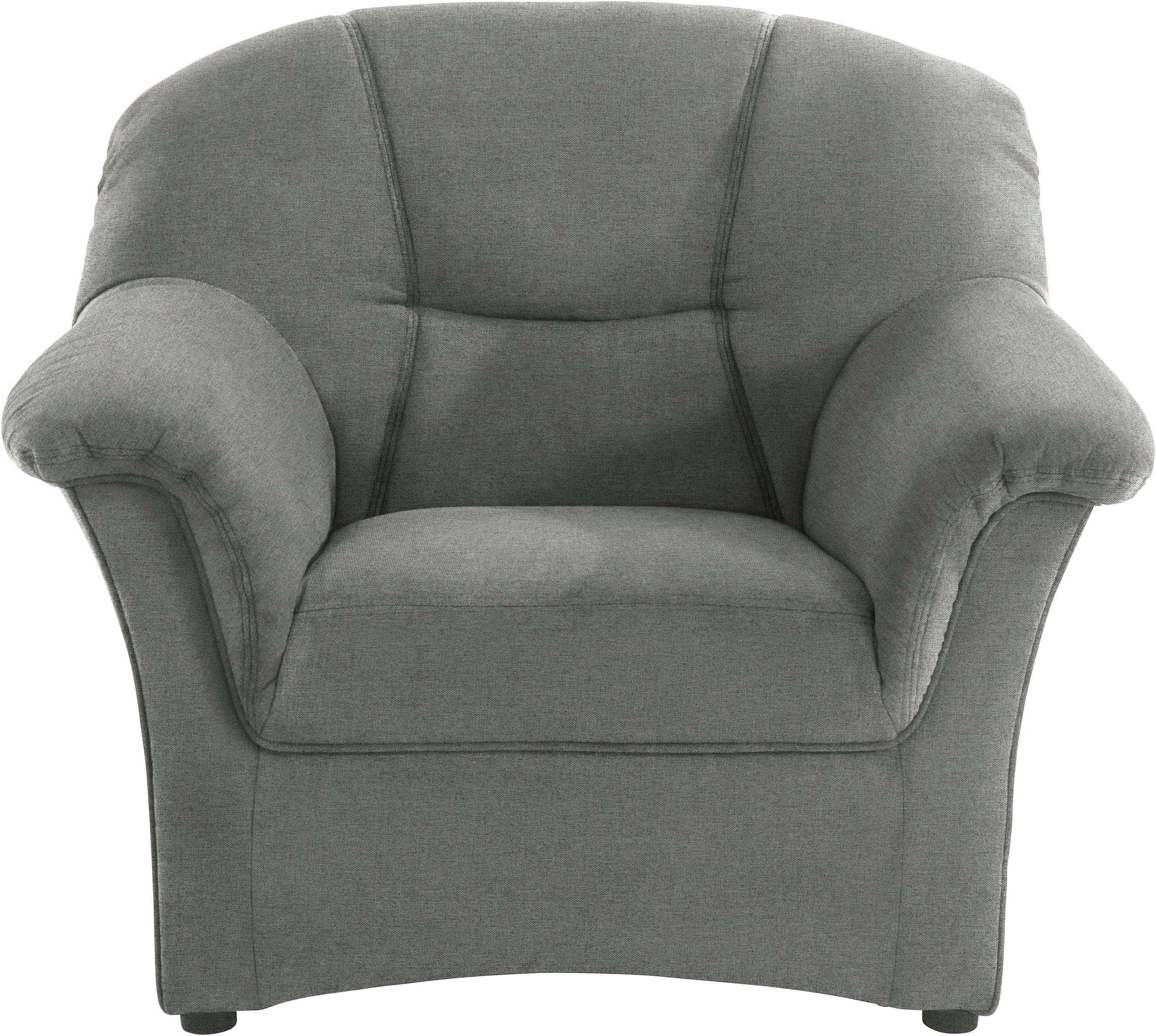 DOMO collection Fauteuil Sarafina optioneel met veerkern fauteuils grijs