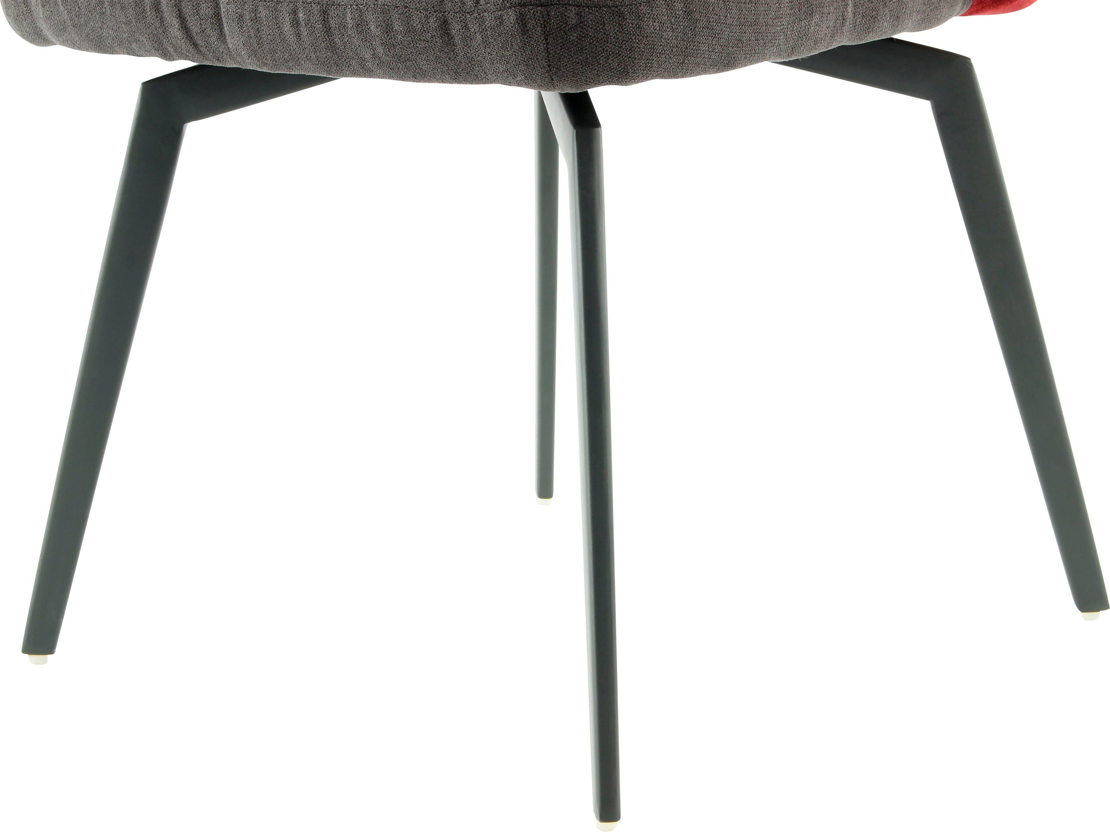 Kayoom Kuipstoel Stoel Carol 225, decoratieve stoel in retro-look, tweekleurig ontworpen (1 stuk)