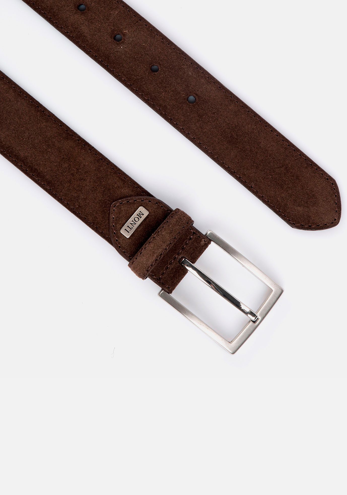 MONTI Leren riem 3,5 cm breed, business-casual, suede, inkortbaar