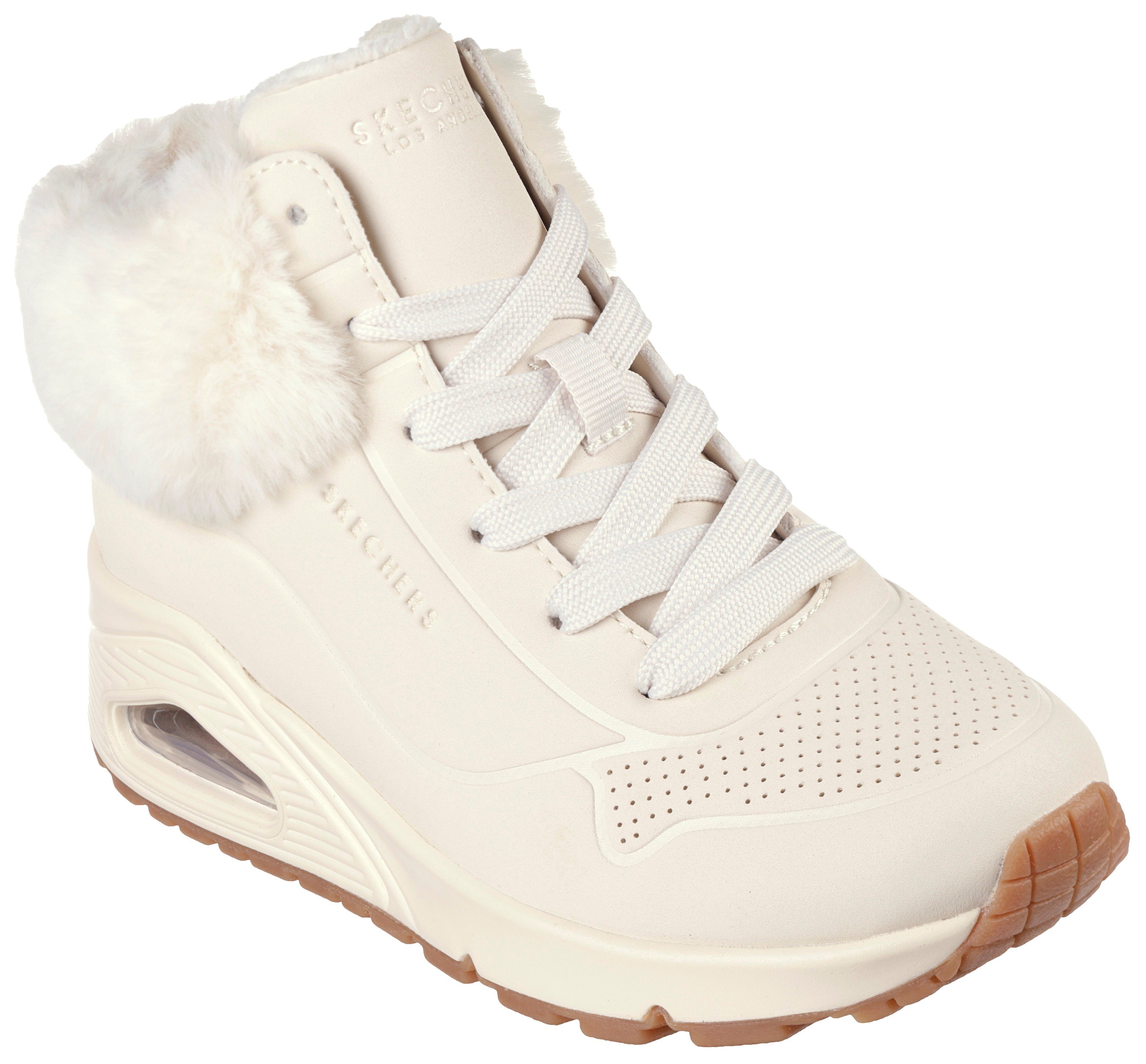 Skechers Winterlaarzen ESS - STREET GIRLS veterschoen met skech-air tussenzool met luchtkussendemping meisjes winterlaarzen maat 31 EU beige
