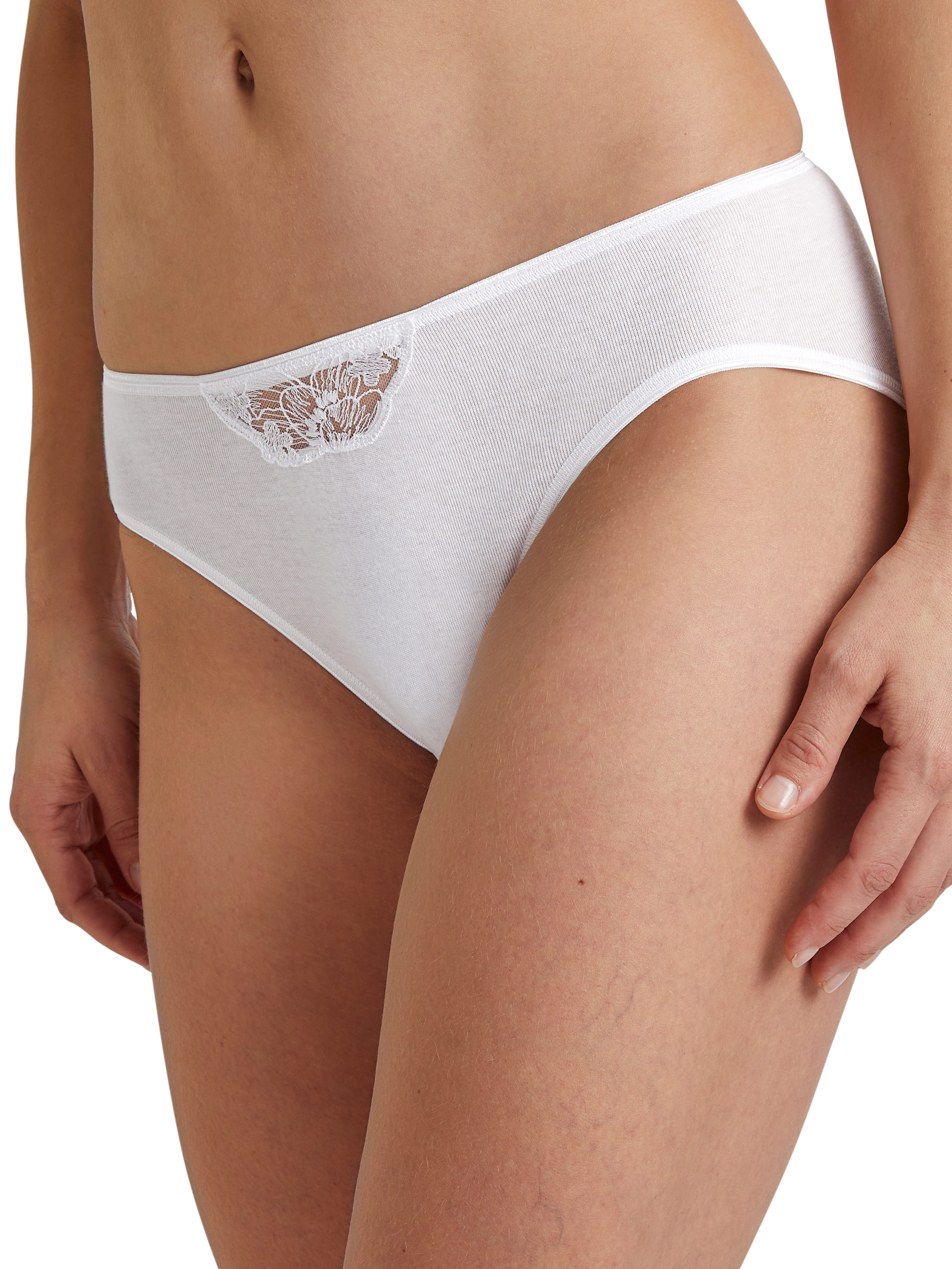 CALIDA Midislip Cotton Desire met platte zijnaad dames slips maat L (48/50) wit