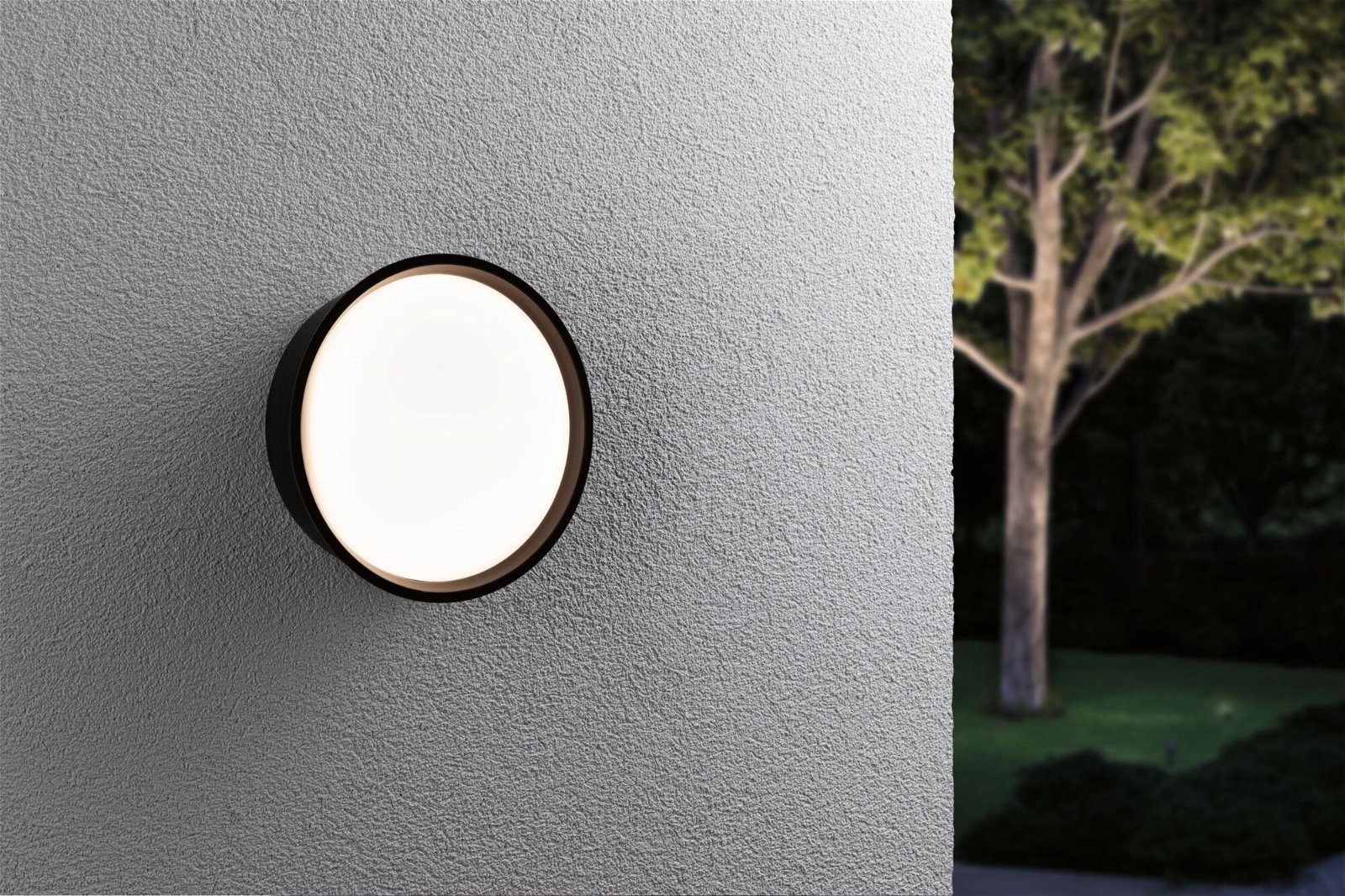Paulmann Led-wandlamp voor buiten Platomo IP44 rond 180mm 3000K 14,5W 1200lm 230V Kunststof (1 stuk)