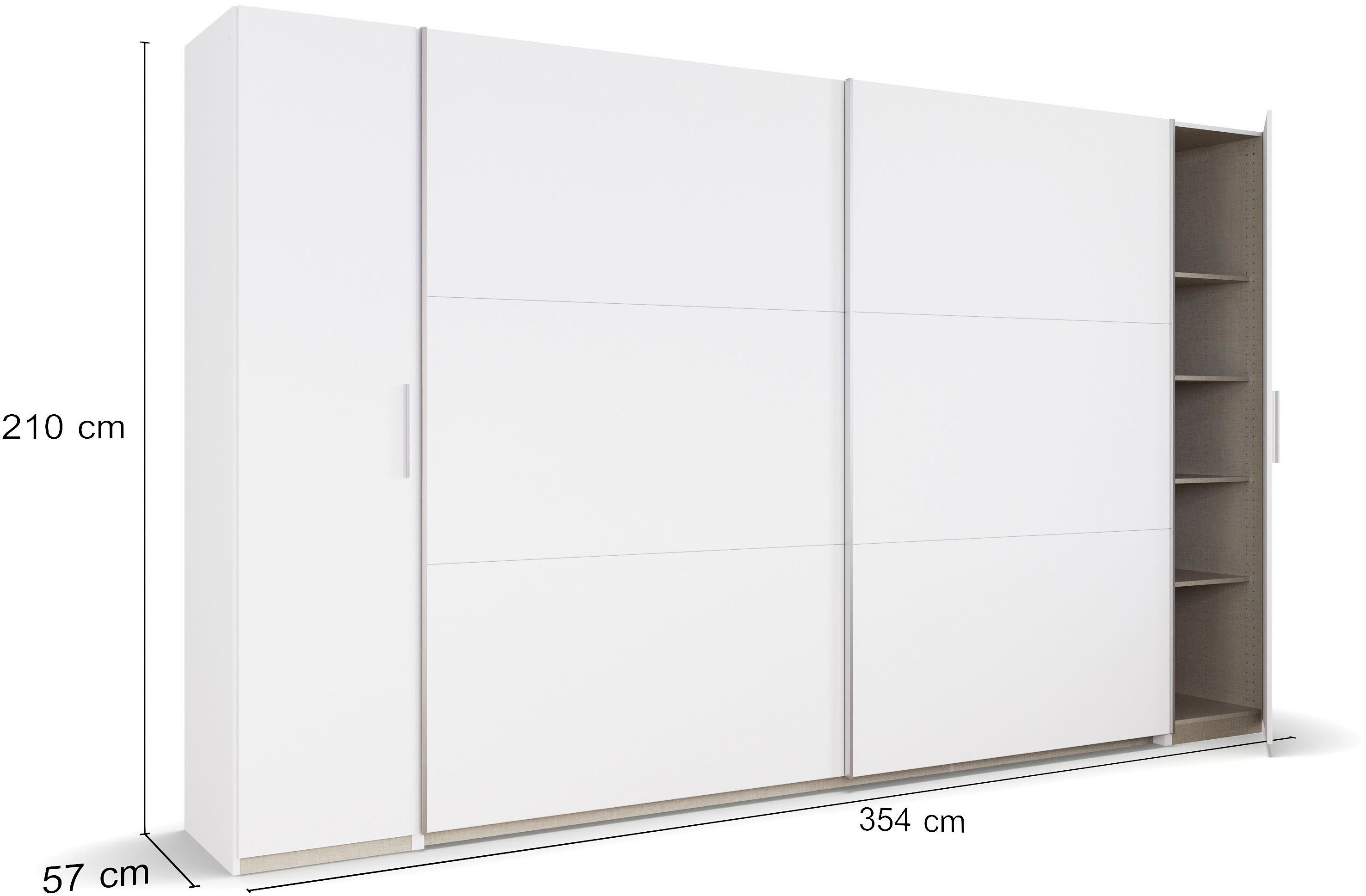 rauch Zweefdeurkast Kledingkast draaideurkast kast garderobe KRONACH TOPSELLER met draaideuren en schuifdeuren en veel legplanken made in germany