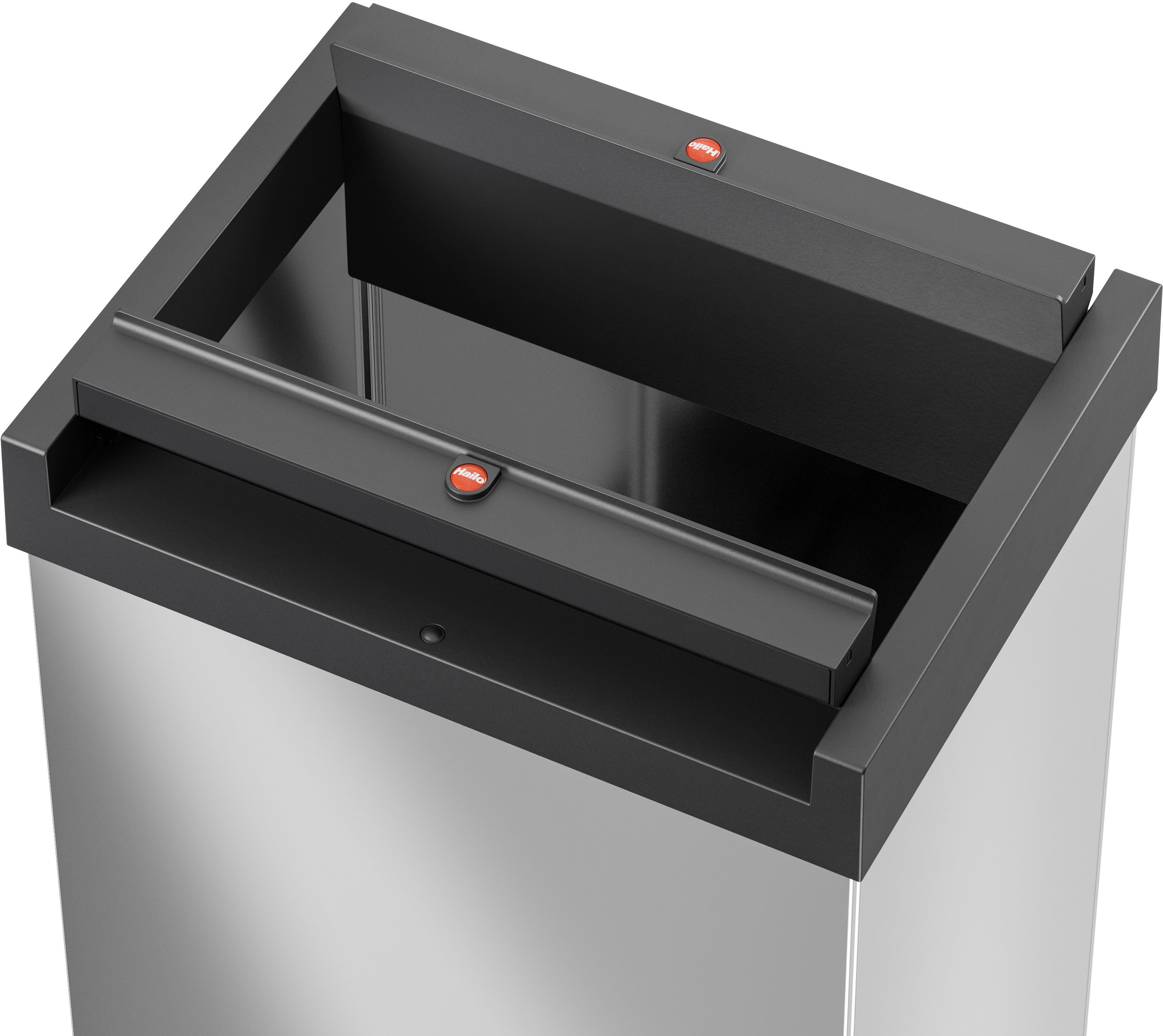Hailo Vuilnisemmer Big-Box Swing L 35 liter, plaatstaal, prullenbak met zelfsluitende swingdeksel