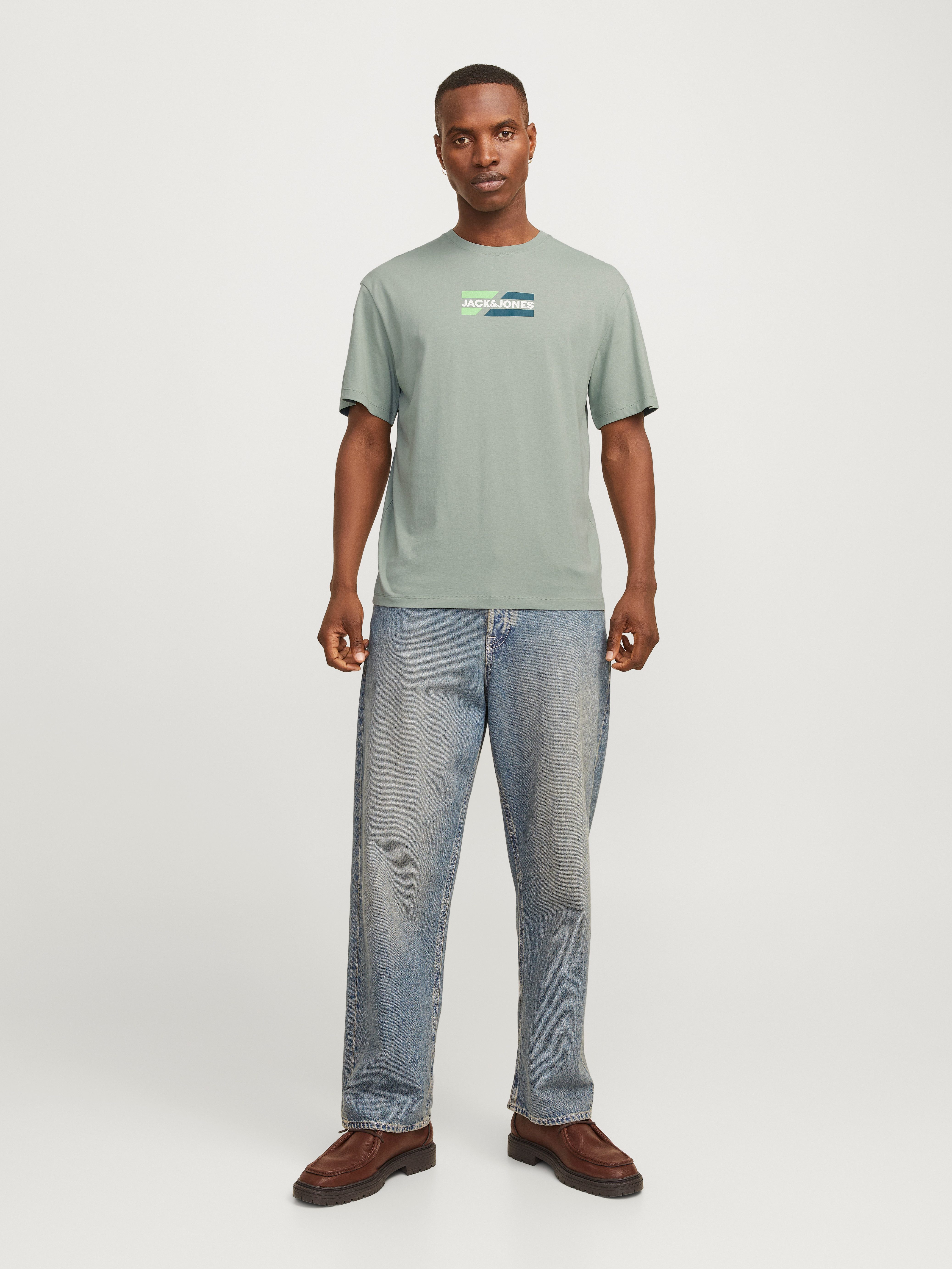 Jack & Jones Shirt met ronde hals JJECORP GRAPHIC TEE SS O-NECK NOOS