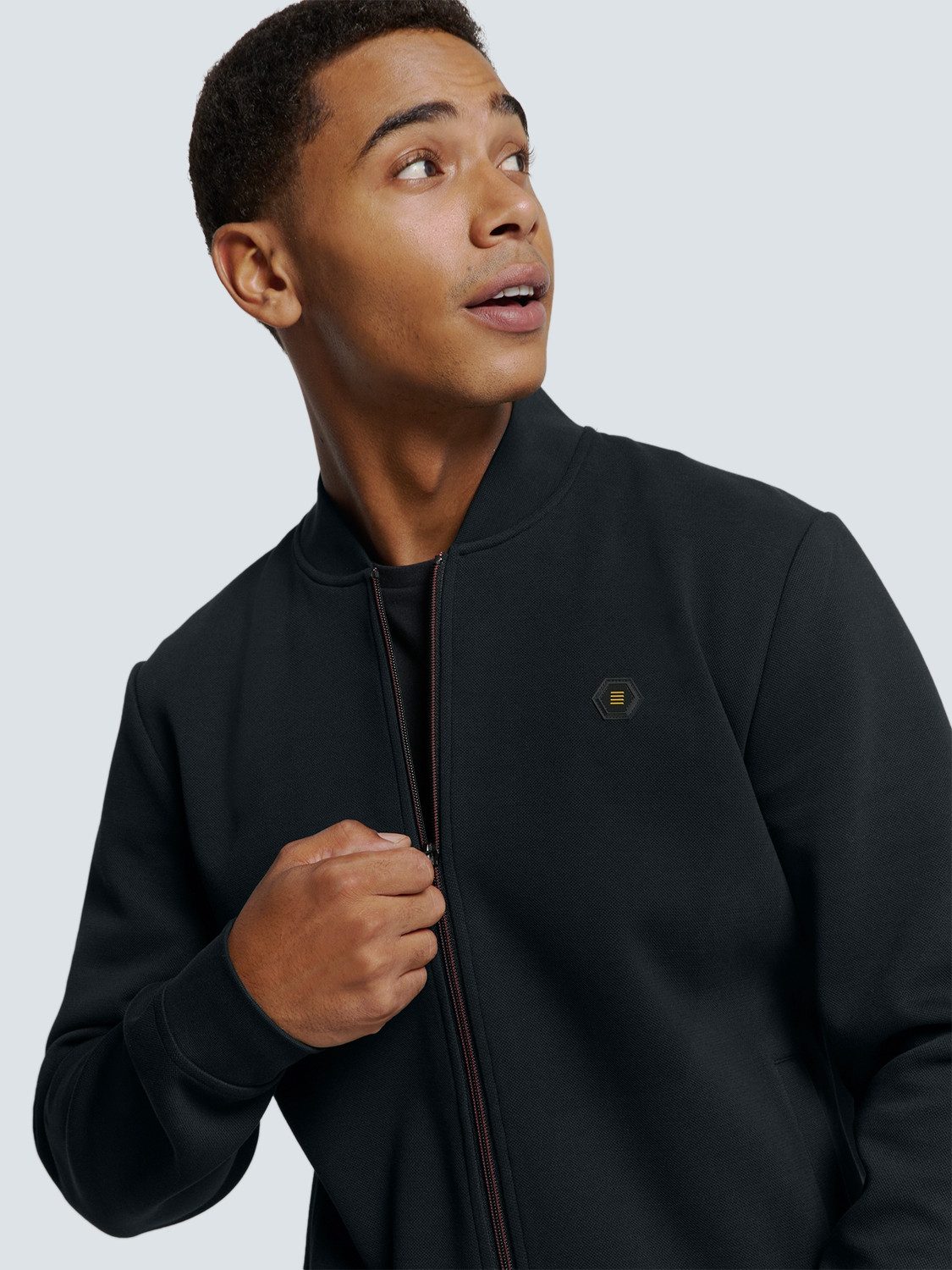 NO EXCESS Sweatvest met geborduurd logo