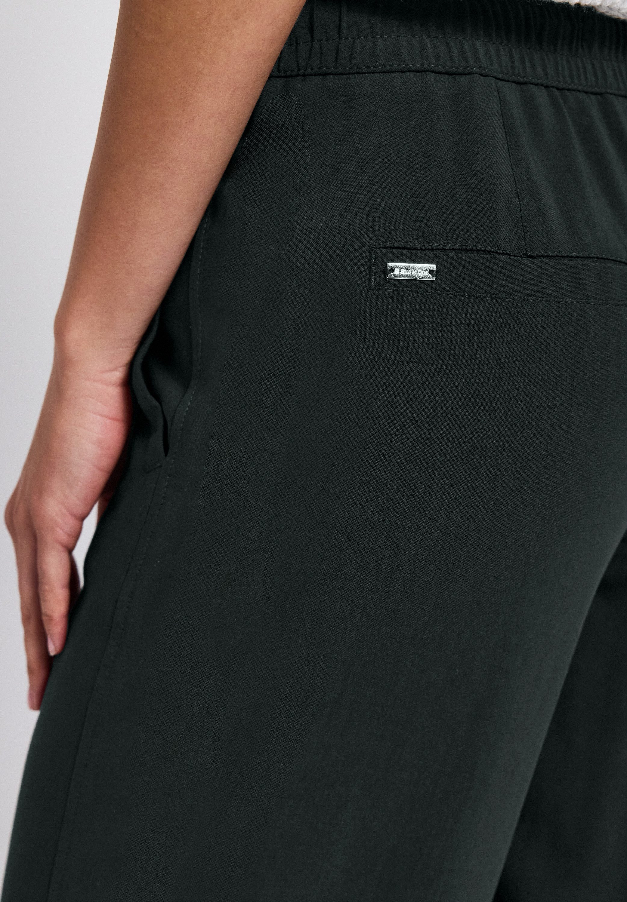 STREET ONE Stoffen broek Style Emee elastische band met rijgkoord