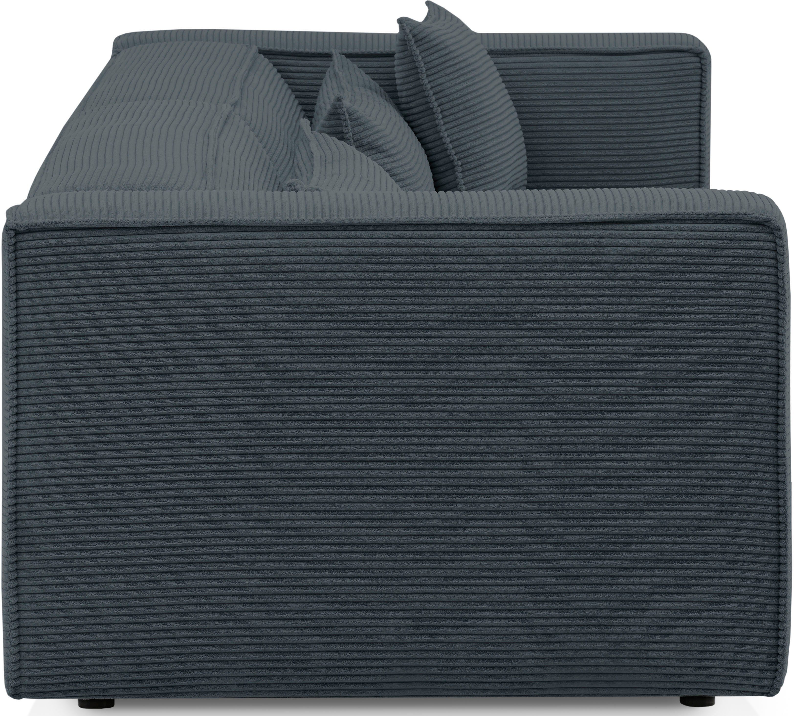 LeGer Home by Lena Gercke 3-zitsbank PIARA, bank met biesnaad, sofa in cord of linnenlook
