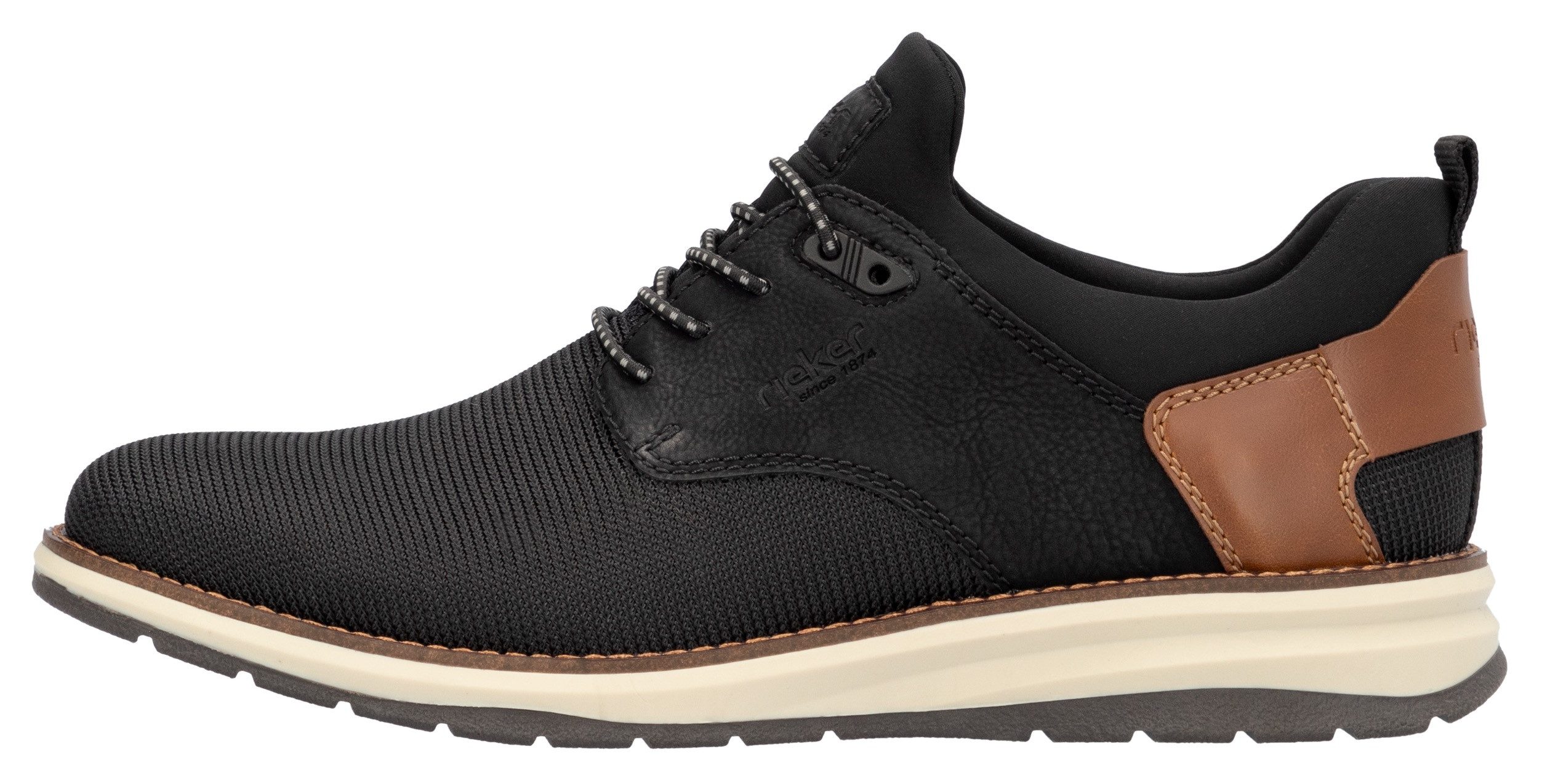 Rieker Slip-on sneakers lage schoen, vrijetijdsschoen, instapschoen met elastiek