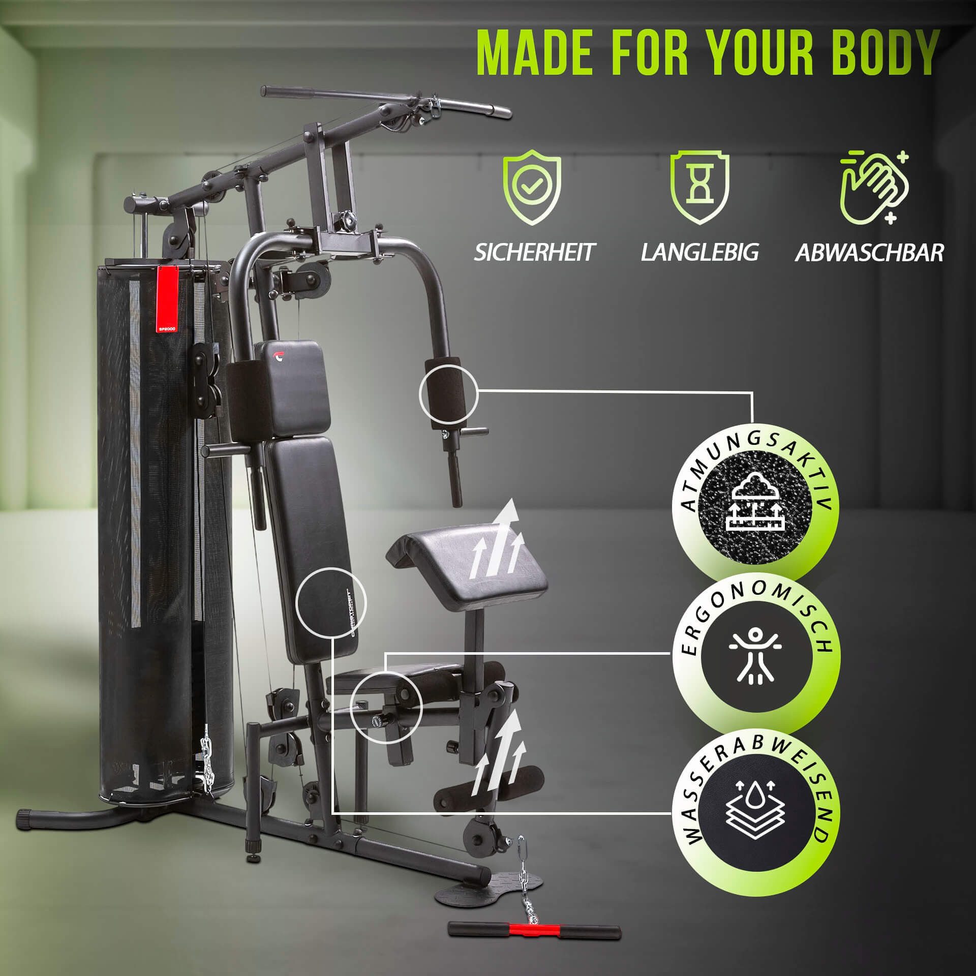 Christopeit Sport® Fitnessstation SP 2000 multifunctionele fitnessstation, max. trainingsgewicht 56 kg