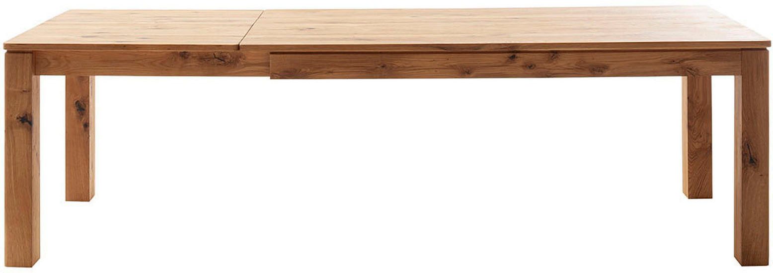 MCA furniture Eettafel ETNA 4-poot tafel Massief hout, doorlopende lamel, blokvoet 10x10 cm, tafelblad 2,5 cm