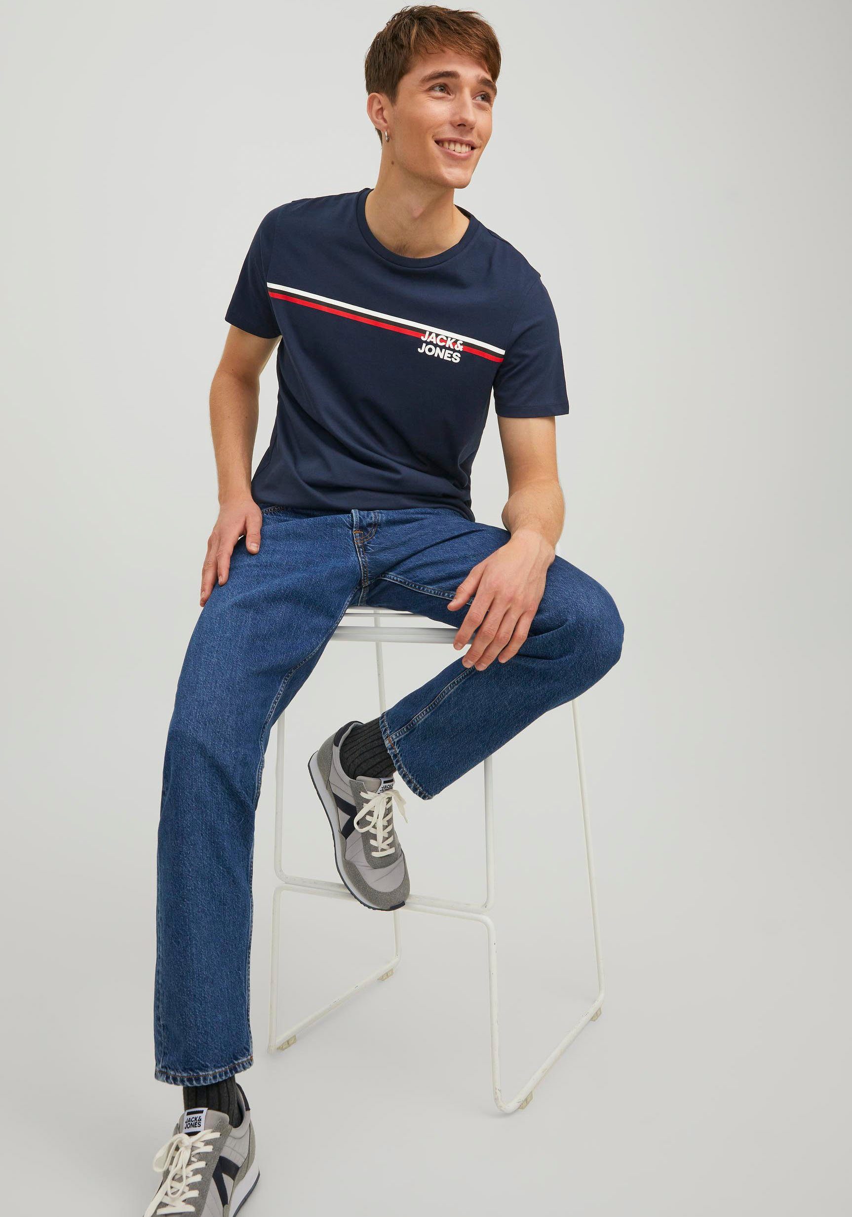 Jack & Jones Shirt met korte mouwen JJ JJATLAS TEE SS CREW NECK