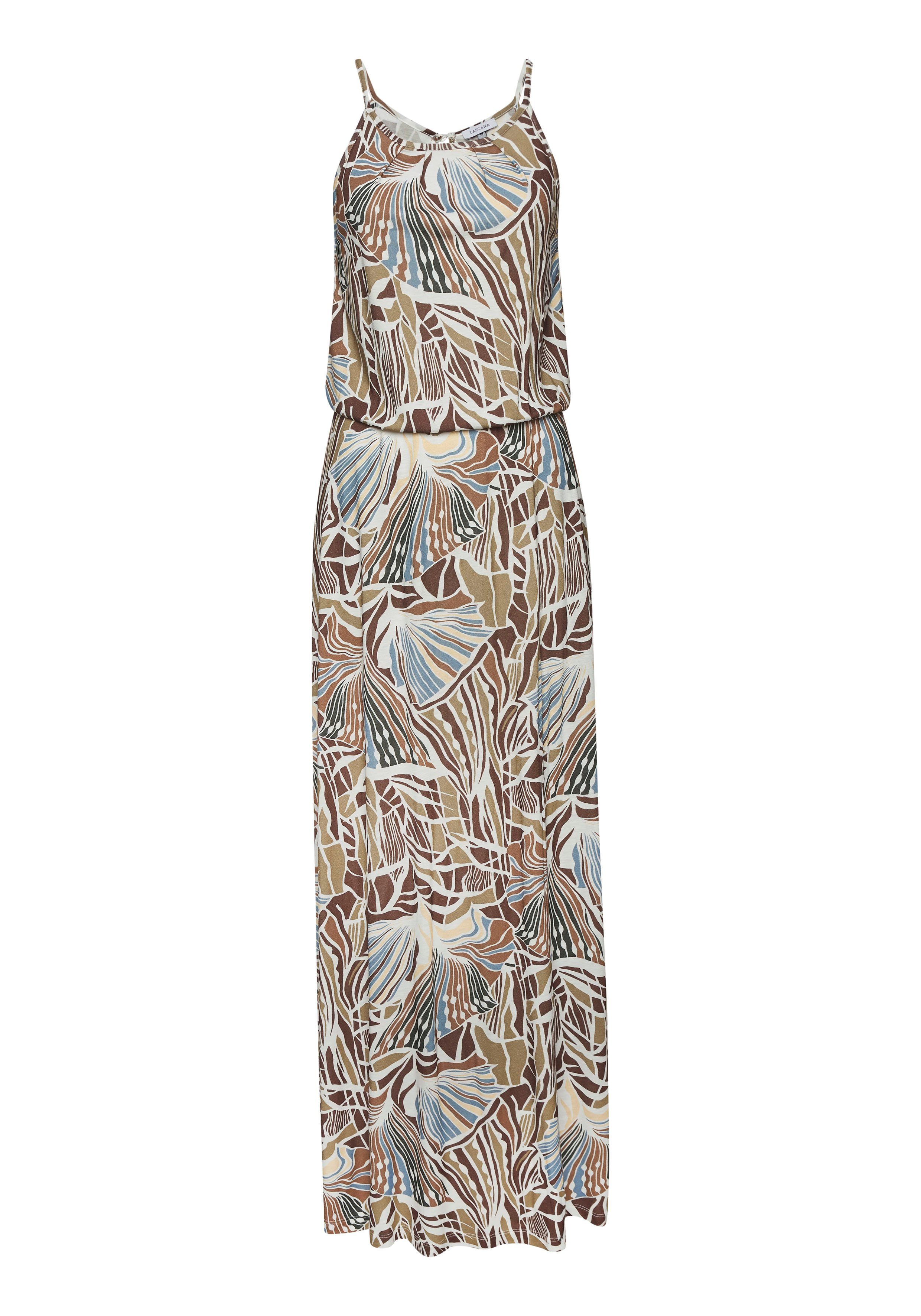Lascana Maxi-jurk licht zomerjurk met alloverprint vloeiende strandjurk