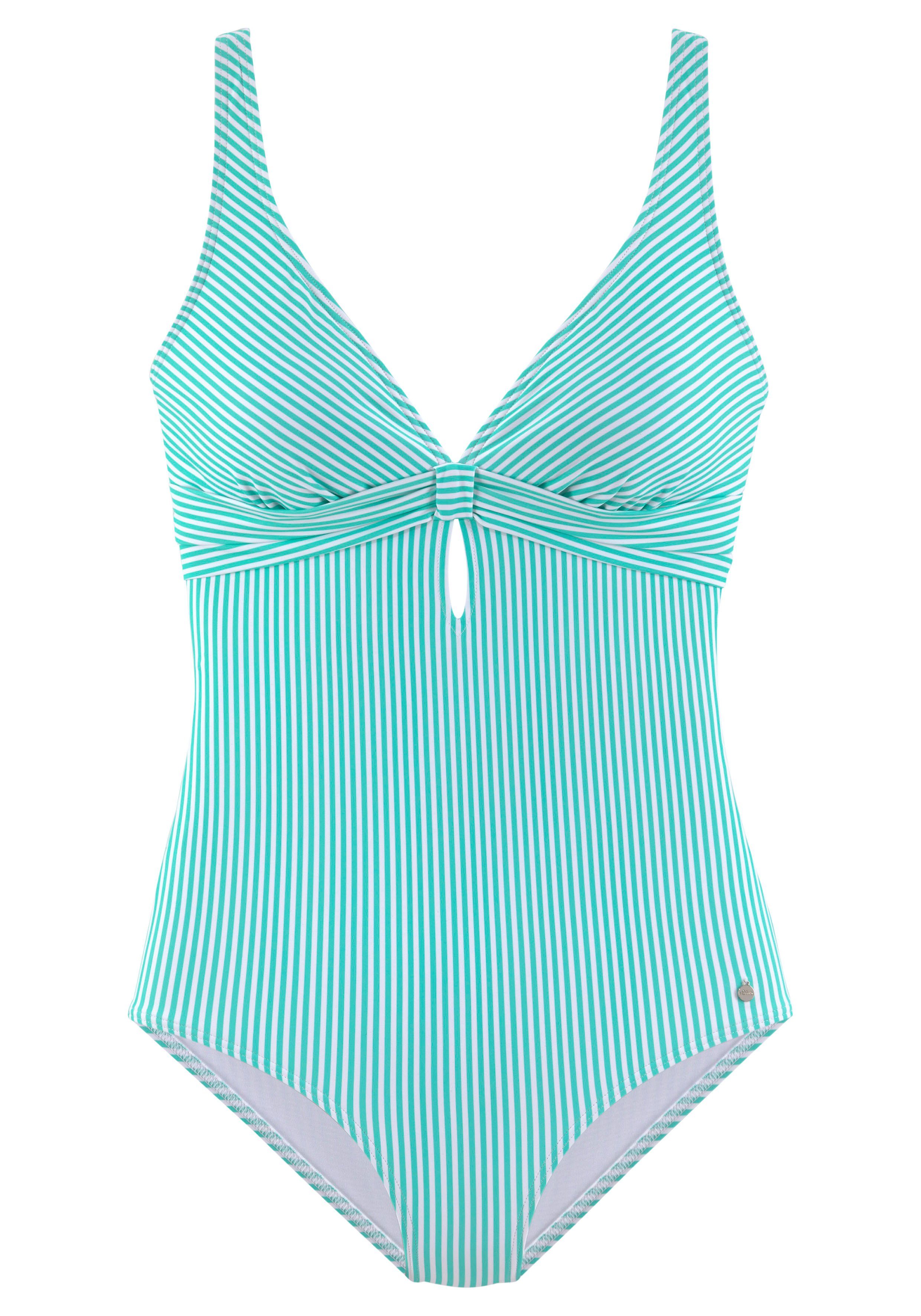 s.Oliver RED LABEL Beachwear Badpak met een v-hals en cut-out