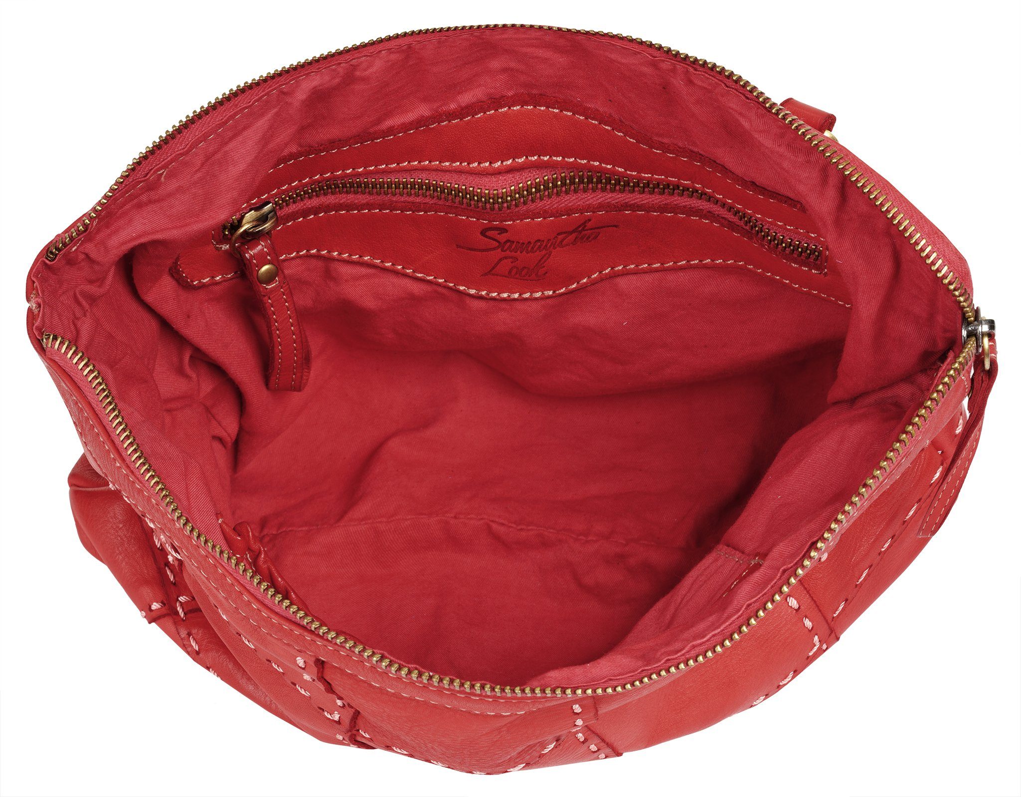 Samantha Look Schoudertas echt leer, made in italy