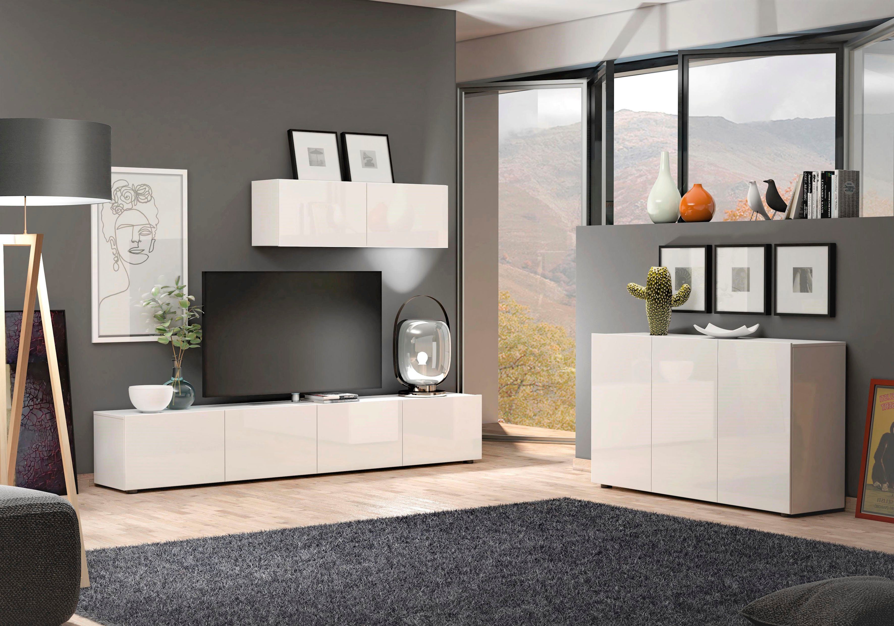 INOSIGN Dressoir Mister Dressoir, volledig hoogglans gelakt, breedte 135 cm