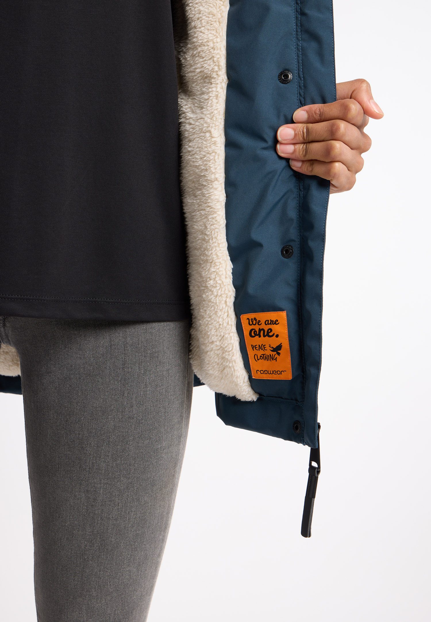 Ragwear Parka MONADIS WARM waterafstotende overgangsjas met verwarmende teddypluche voering