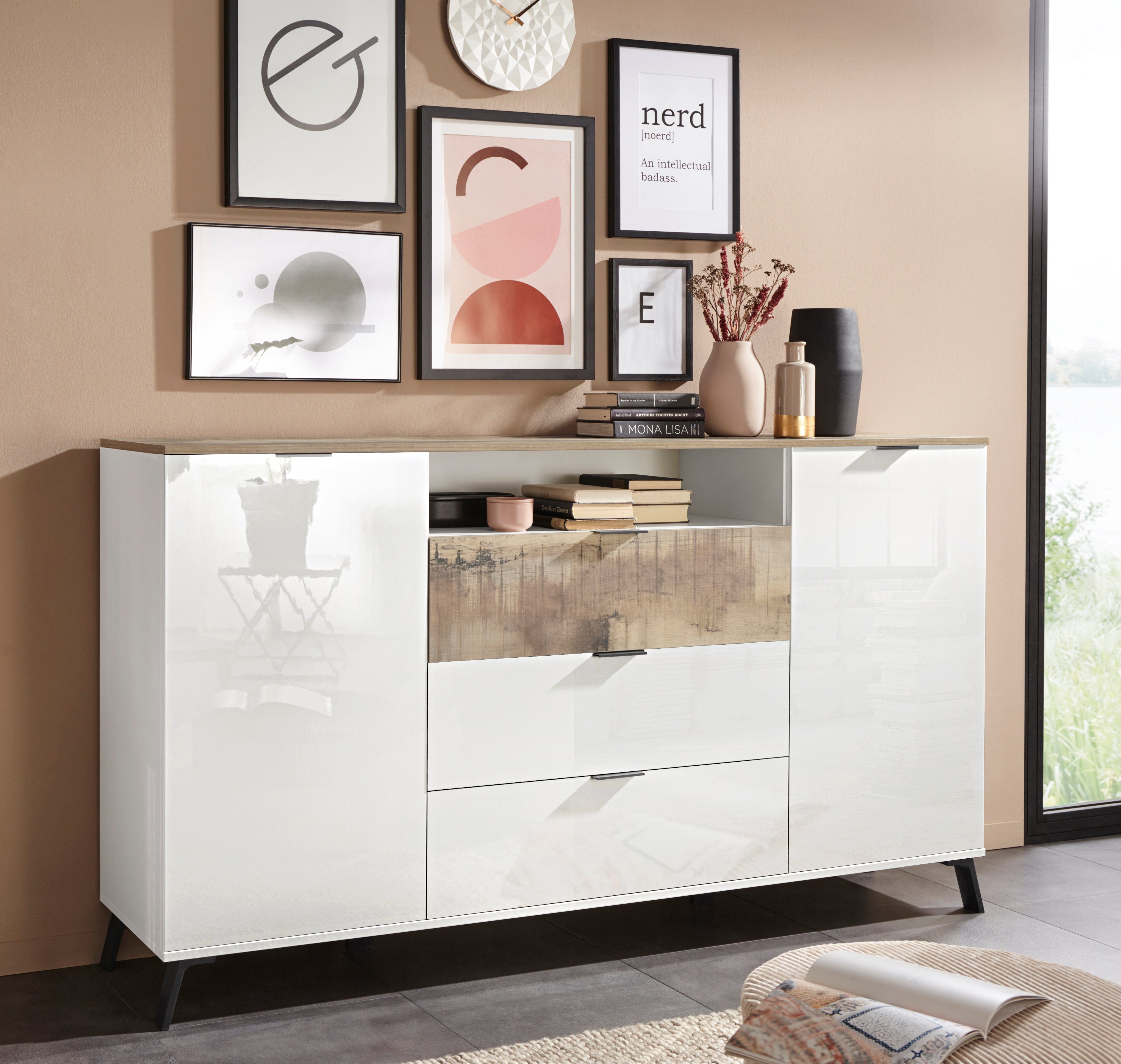 INOSIGN Highboard CASANOVA Hoogte ca. 100 cm
