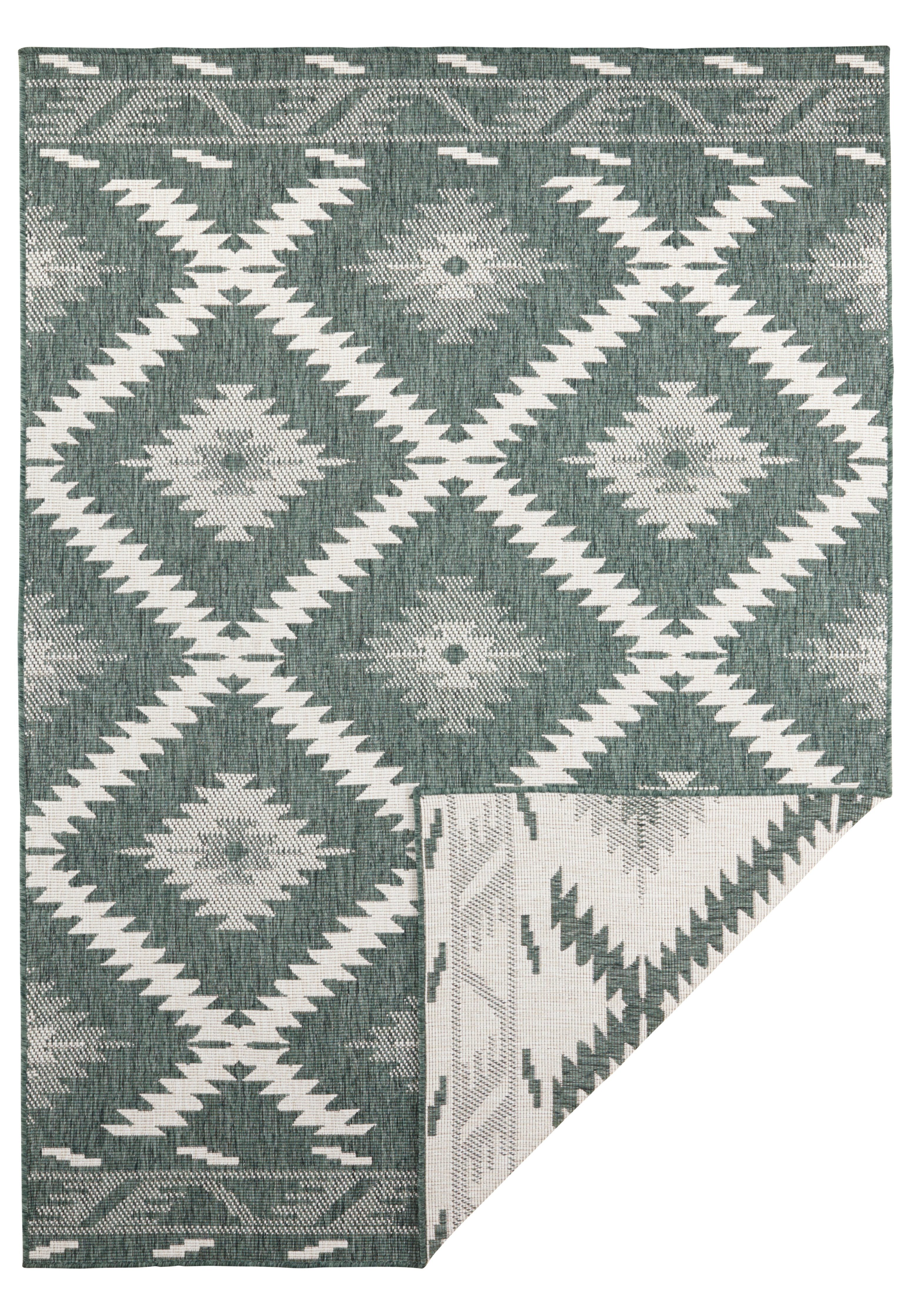 NORTHRUGS Vloerkleed Malibu omkeerbaar tapijt Binnen- en buitengebruik, weerbestendig, balkon, loper, woonkamer, waterbestendig
