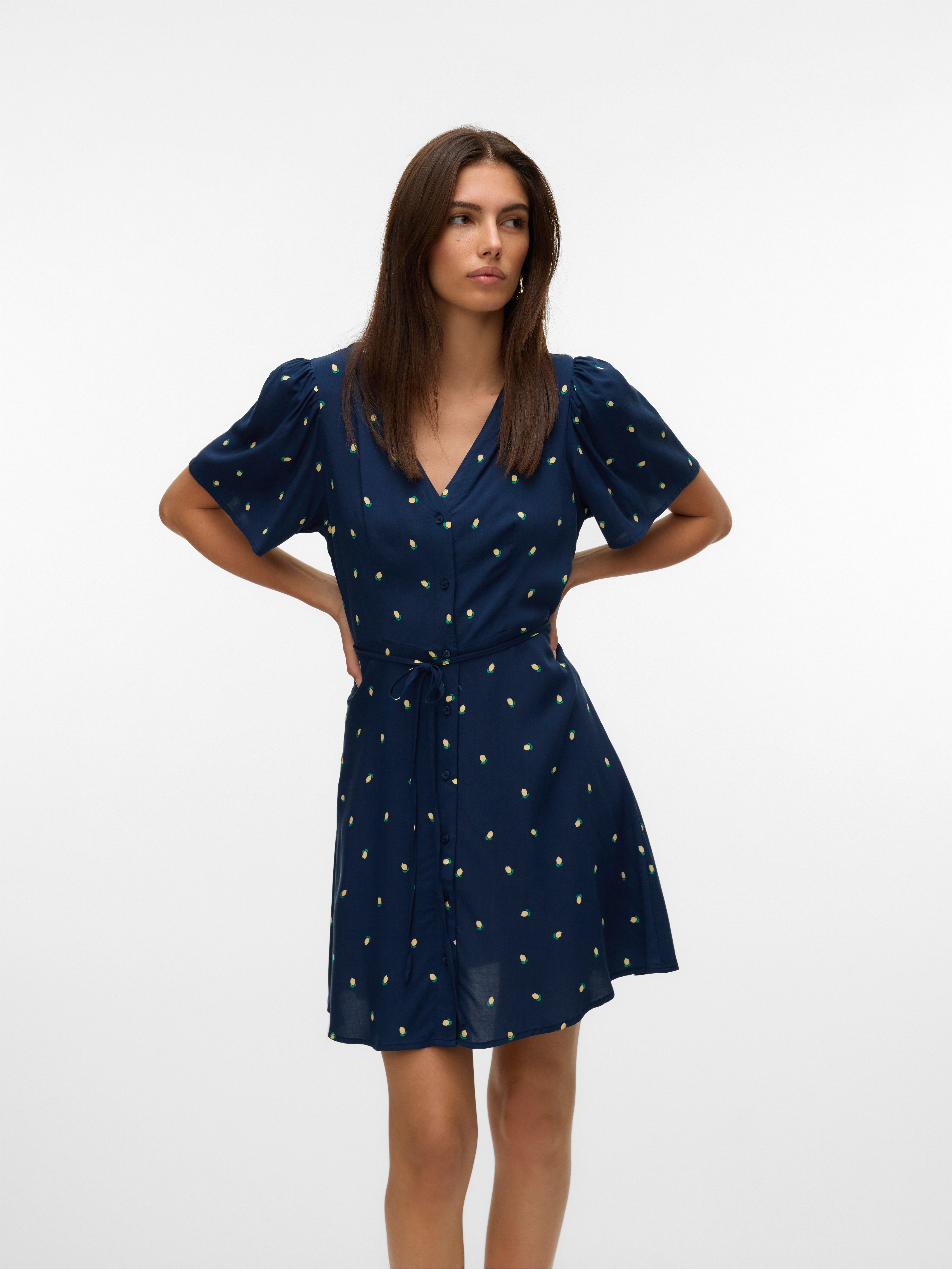 Vero Moda Mini-jurk VMALBA SS SHORT DRESS WVN NOOS
