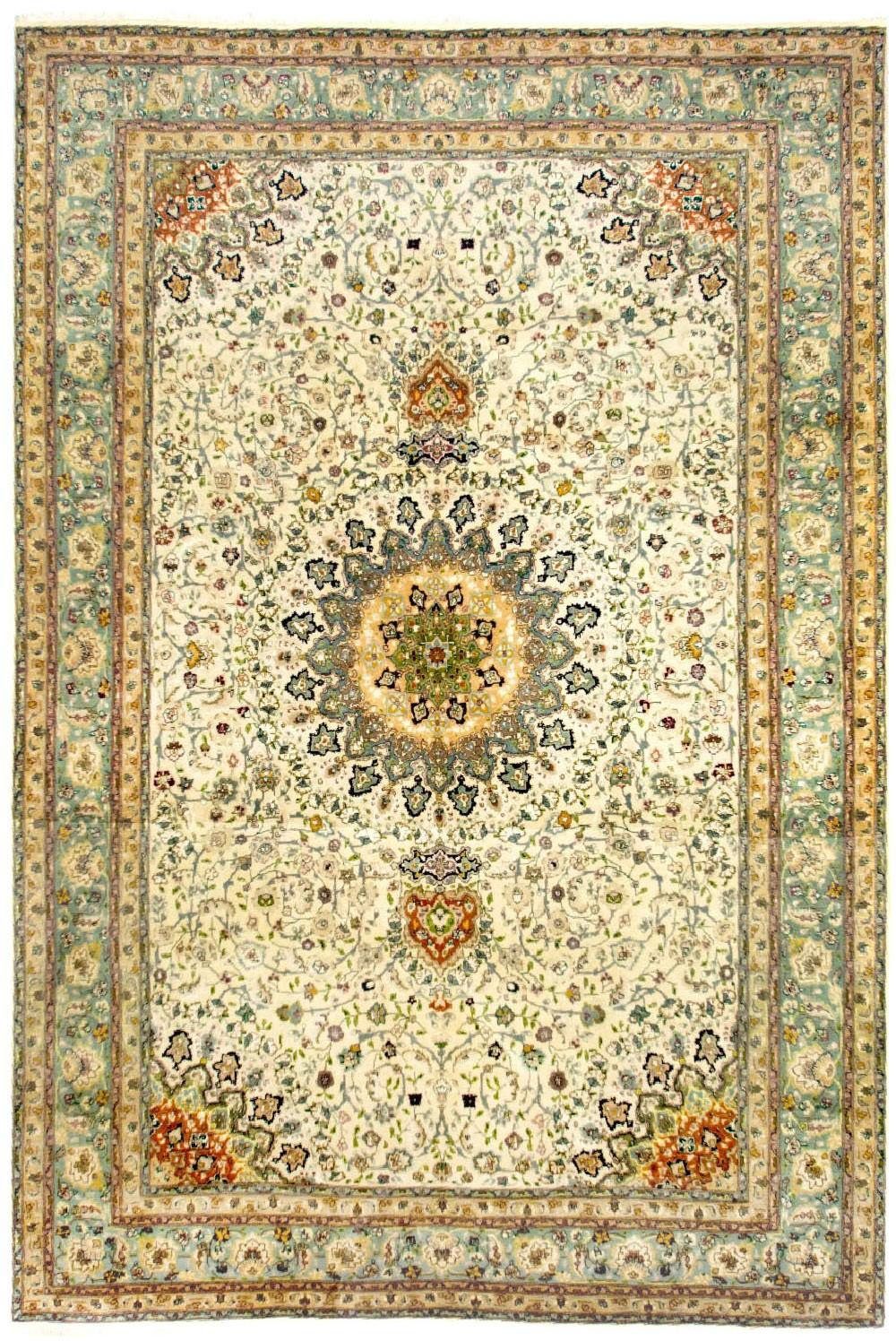 morgenland Vloerkleed Täbriz 50 Raj vloerkleed met de hand geknoopt beige