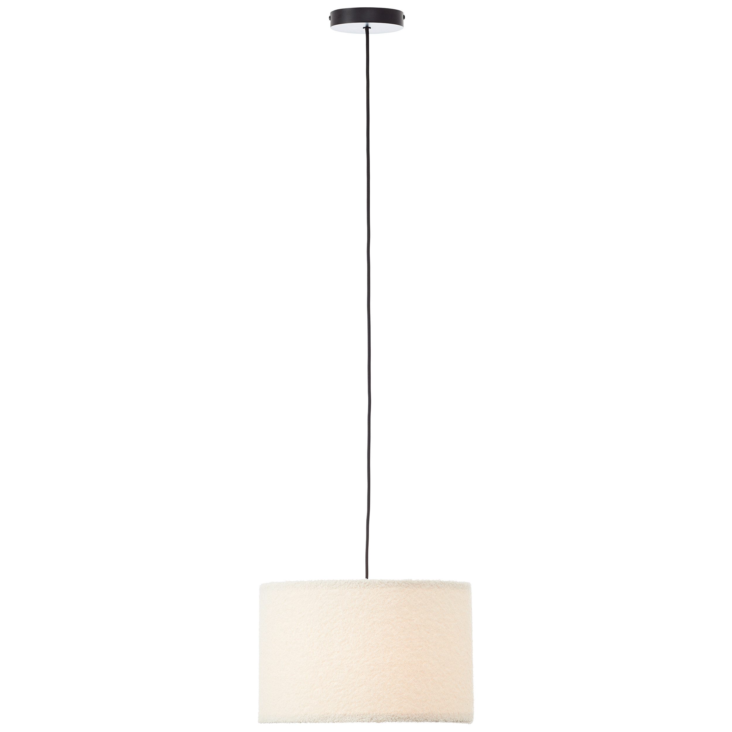 Brilliant Leuchten Hanglamp Teddy zachte teddy stof, 150 x 35 cm, e27, inkortbaar, textiel, beige