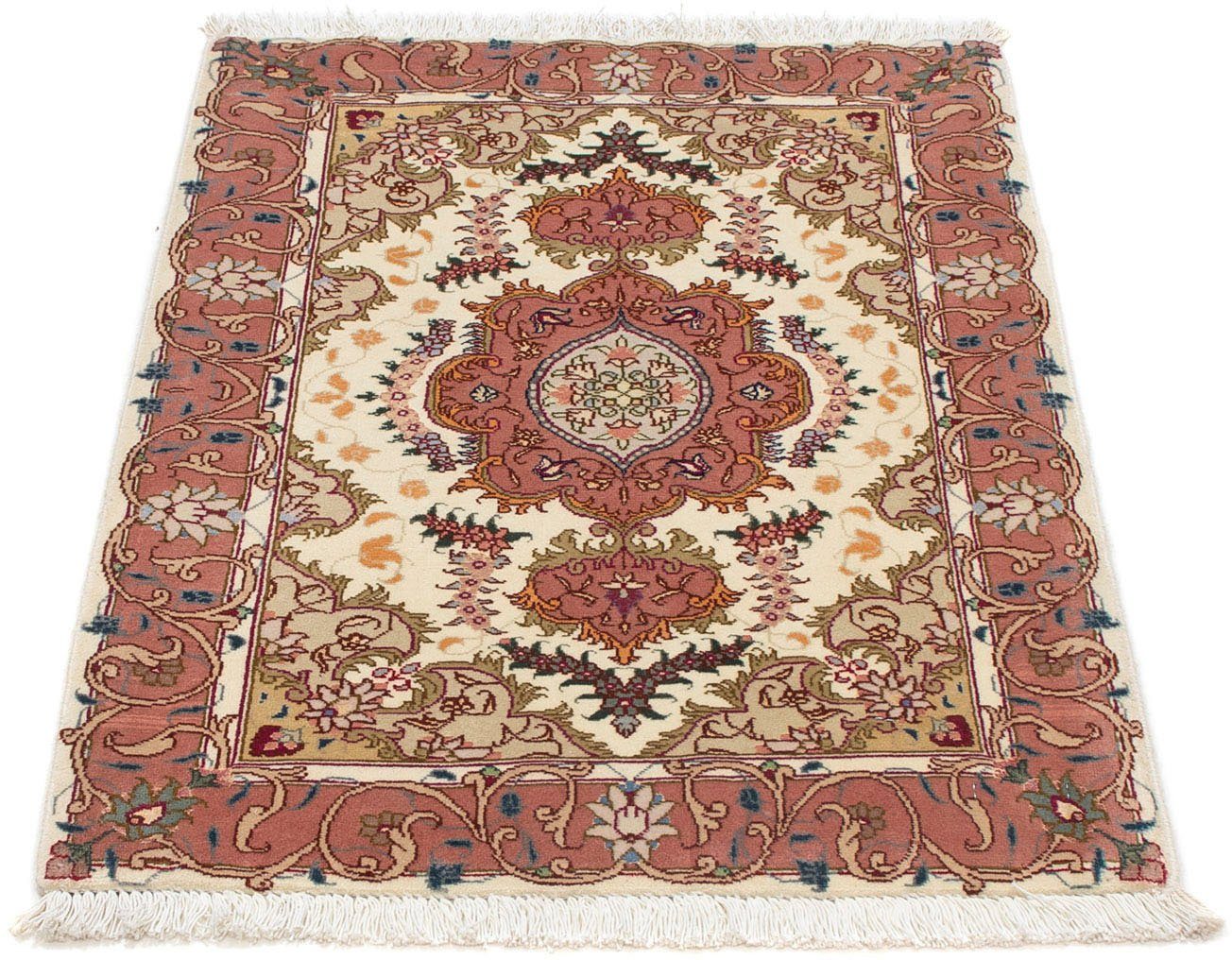 morgenland Wollen kleed Täbriz - 50 Raj bloemmotief beige 84 x 59 cm Handgeknoopt