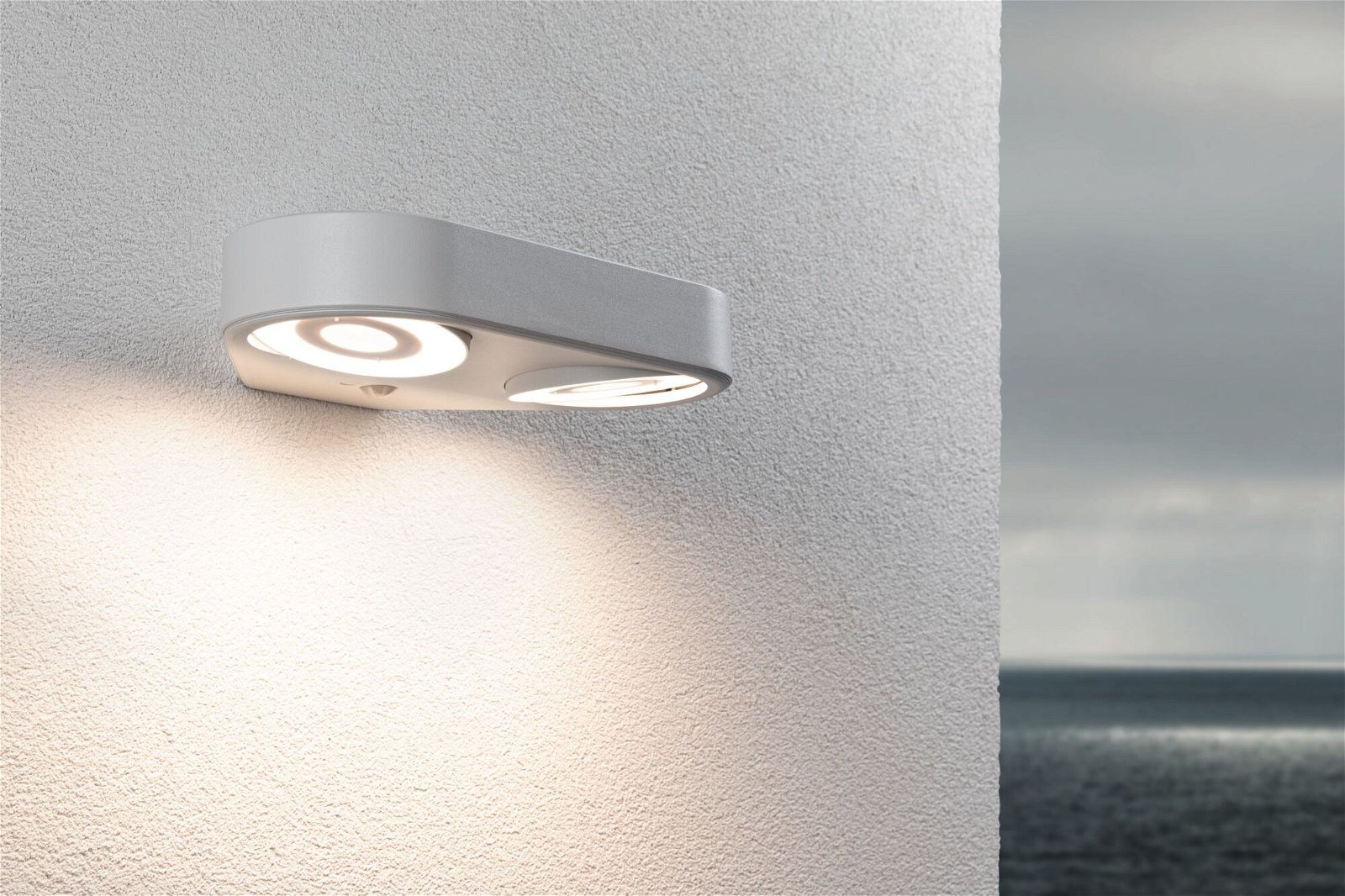 Paulmann Led-wandlamp voor buiten Silma IP44 280x176mm 3000K 2x5,5 / 2x0,7W 2x600lm 230V Aluminium (1 stuk)