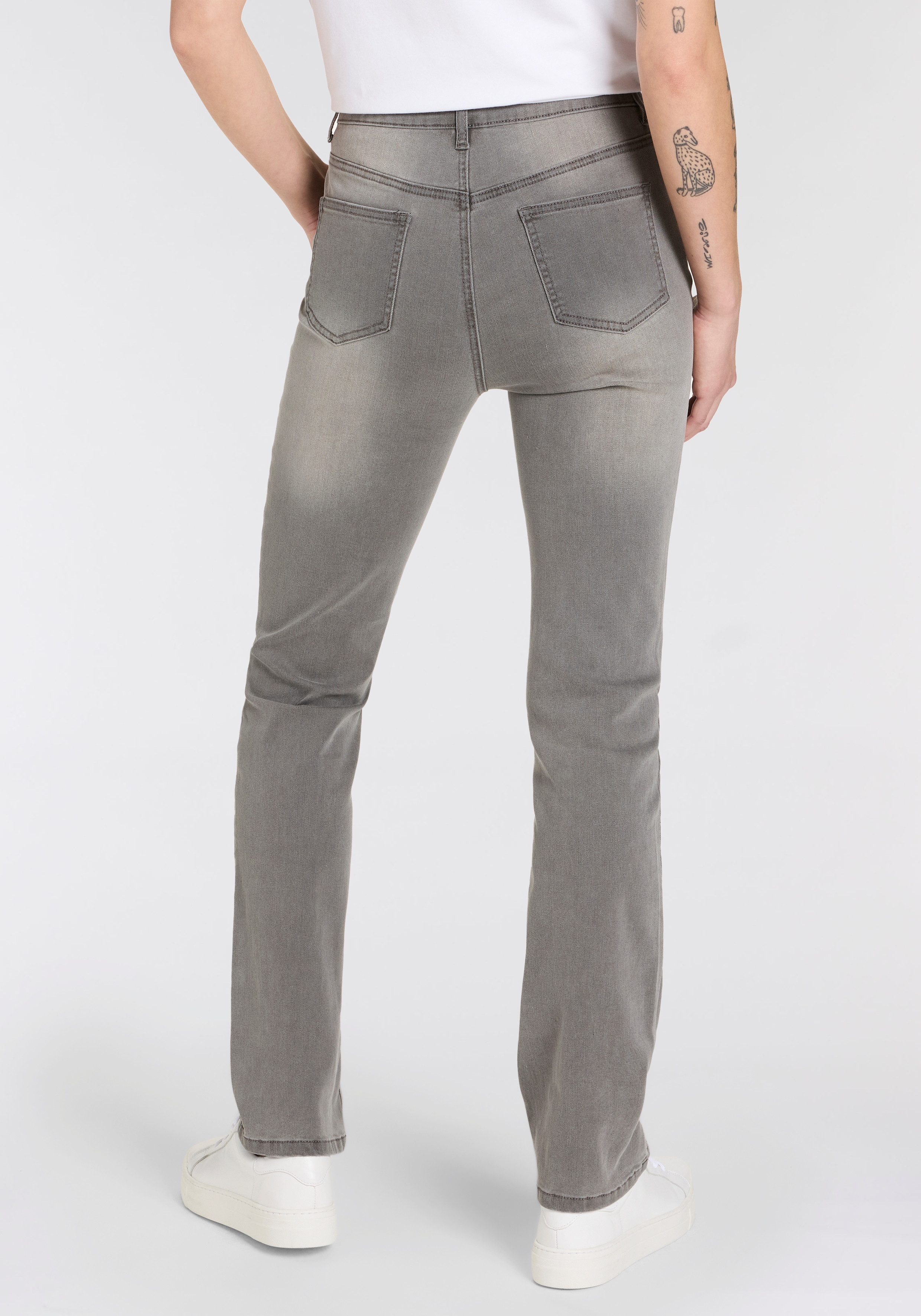 Arizona Straight jeans Ultra Stretch normale pasvorm comfort fit used-look-wassing