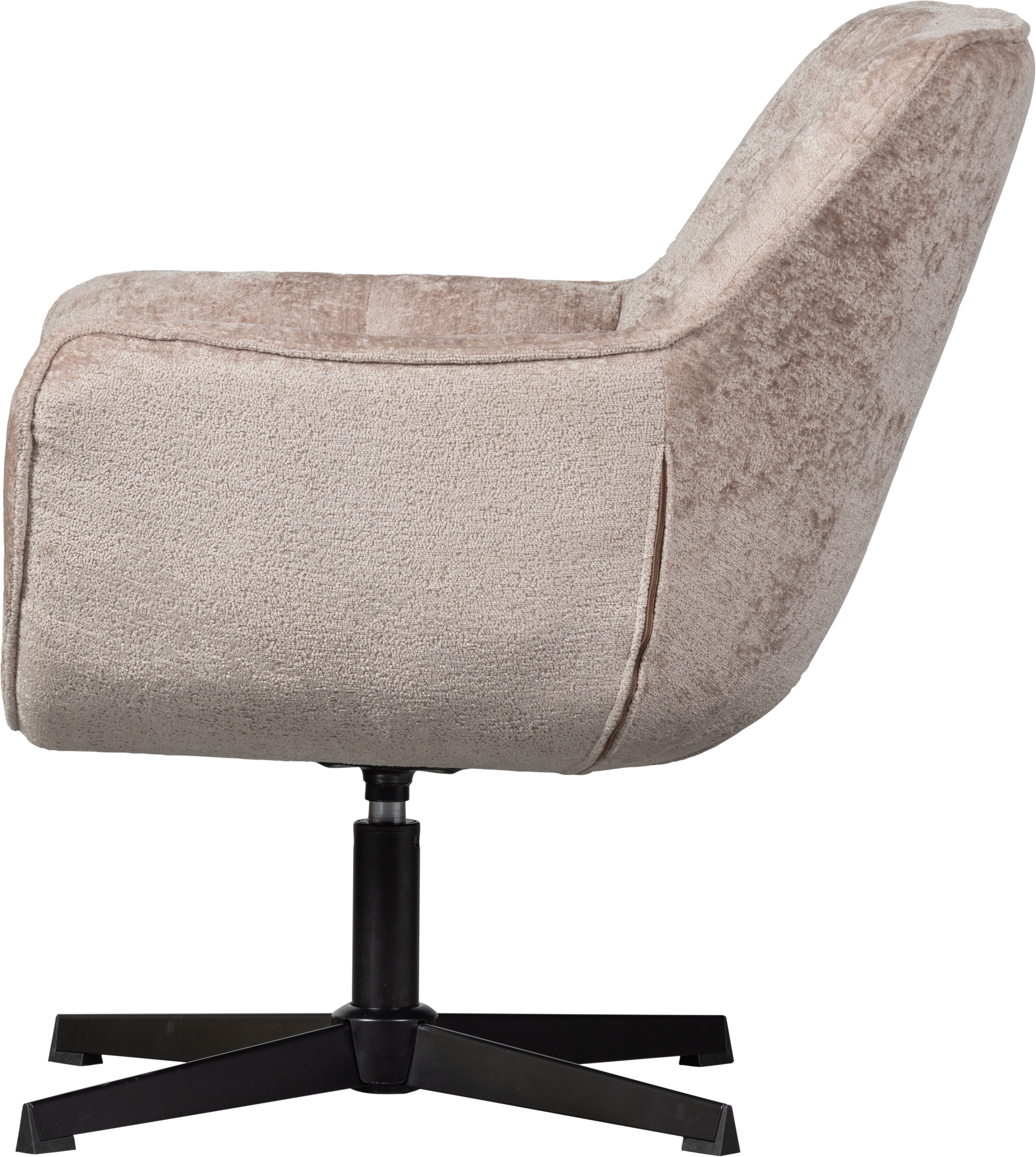 WOOOD Draaibare fauteuil Wibo met chenille-stof, breedte 71 cm