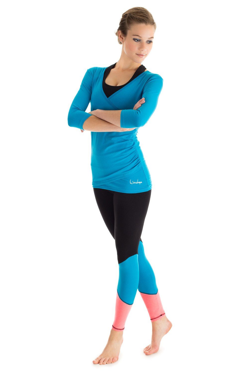 Winshape Wikkelshirt WS3 ¾-mouw