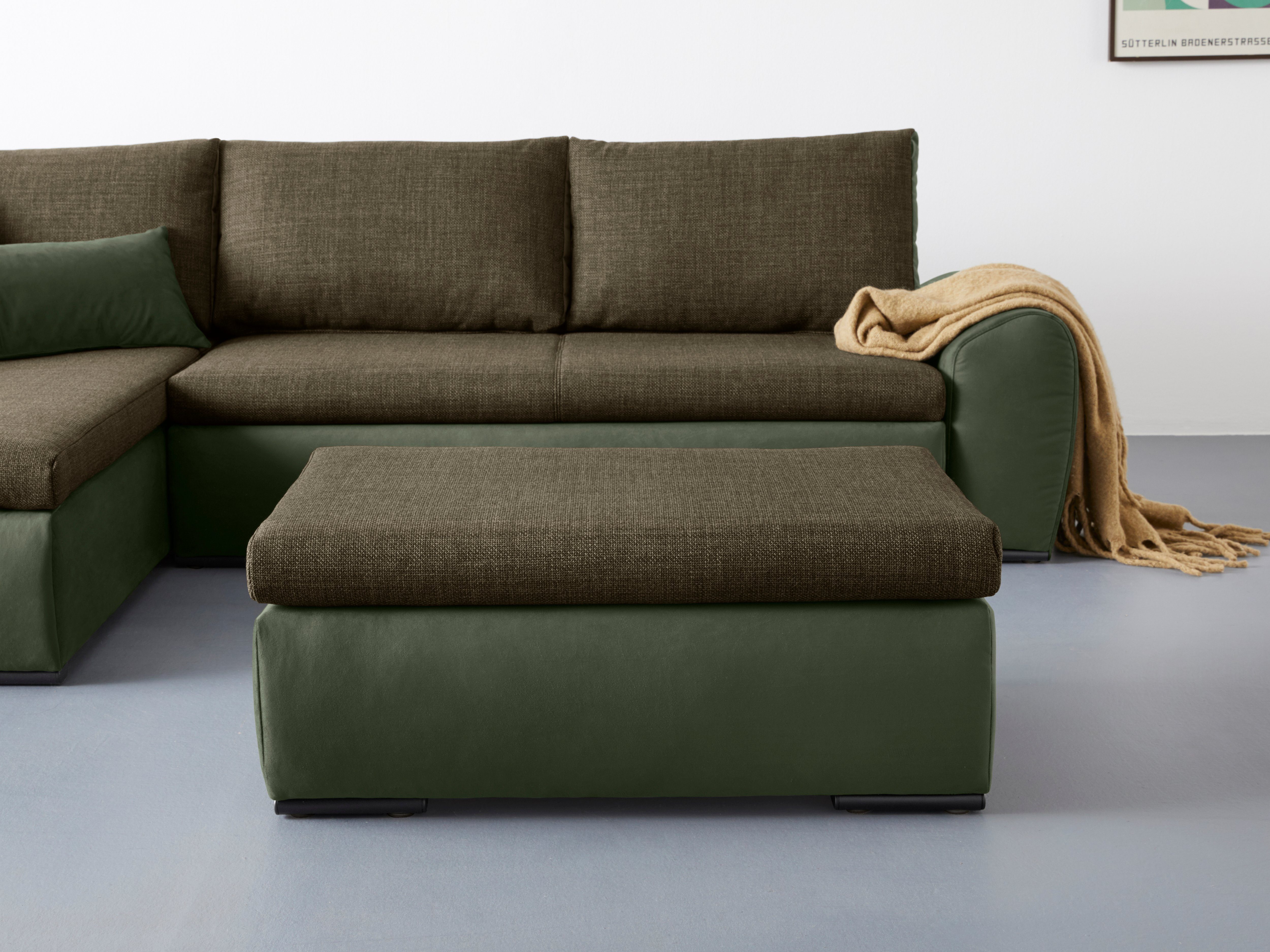 Home affaire Hocker Win met zwarte metalen poten, vrij plaatsbaar