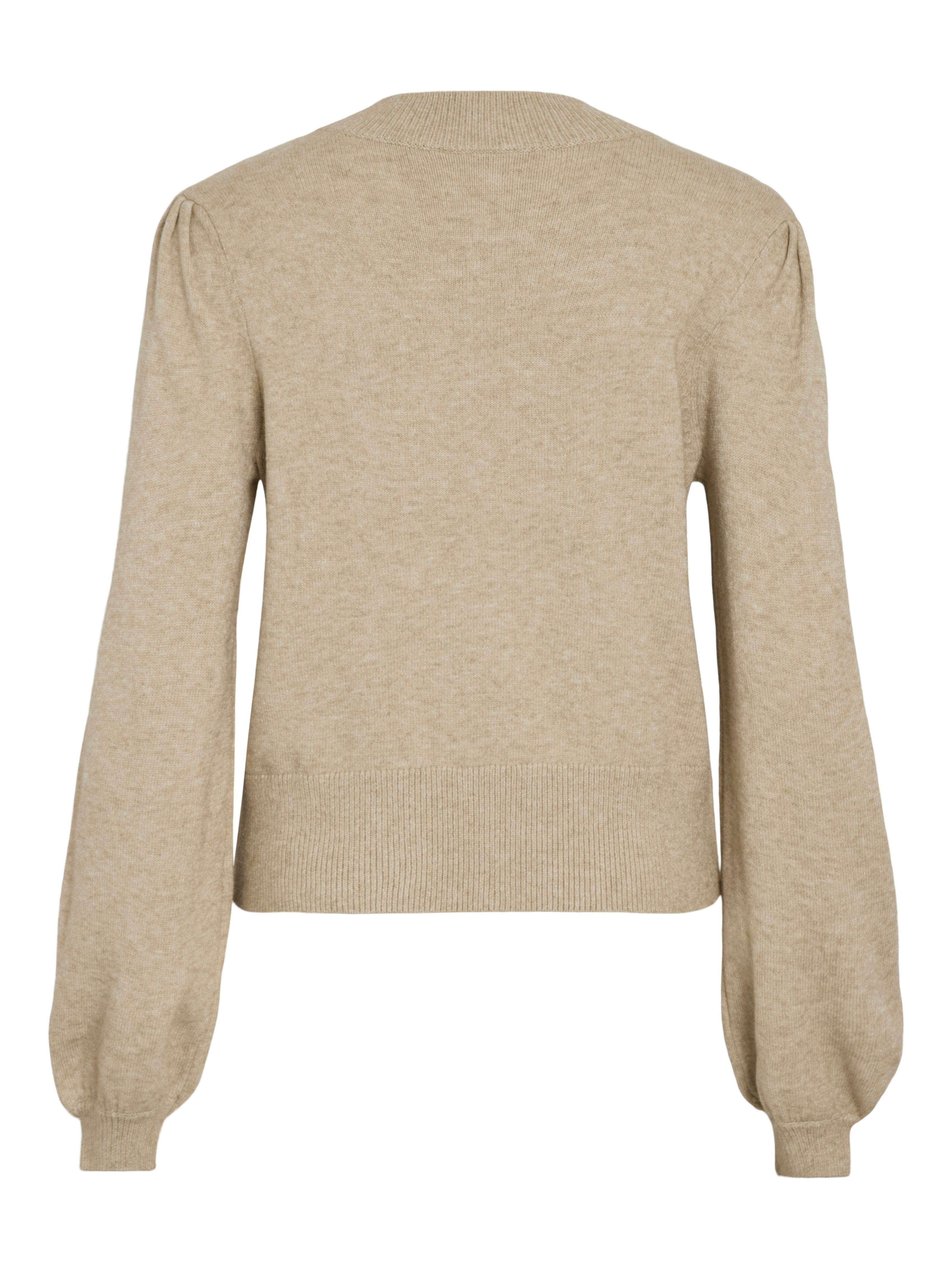 Vila Trui met ronde hals VIRIL TURTLE-NK BALLOON L/S TOP - NOOS