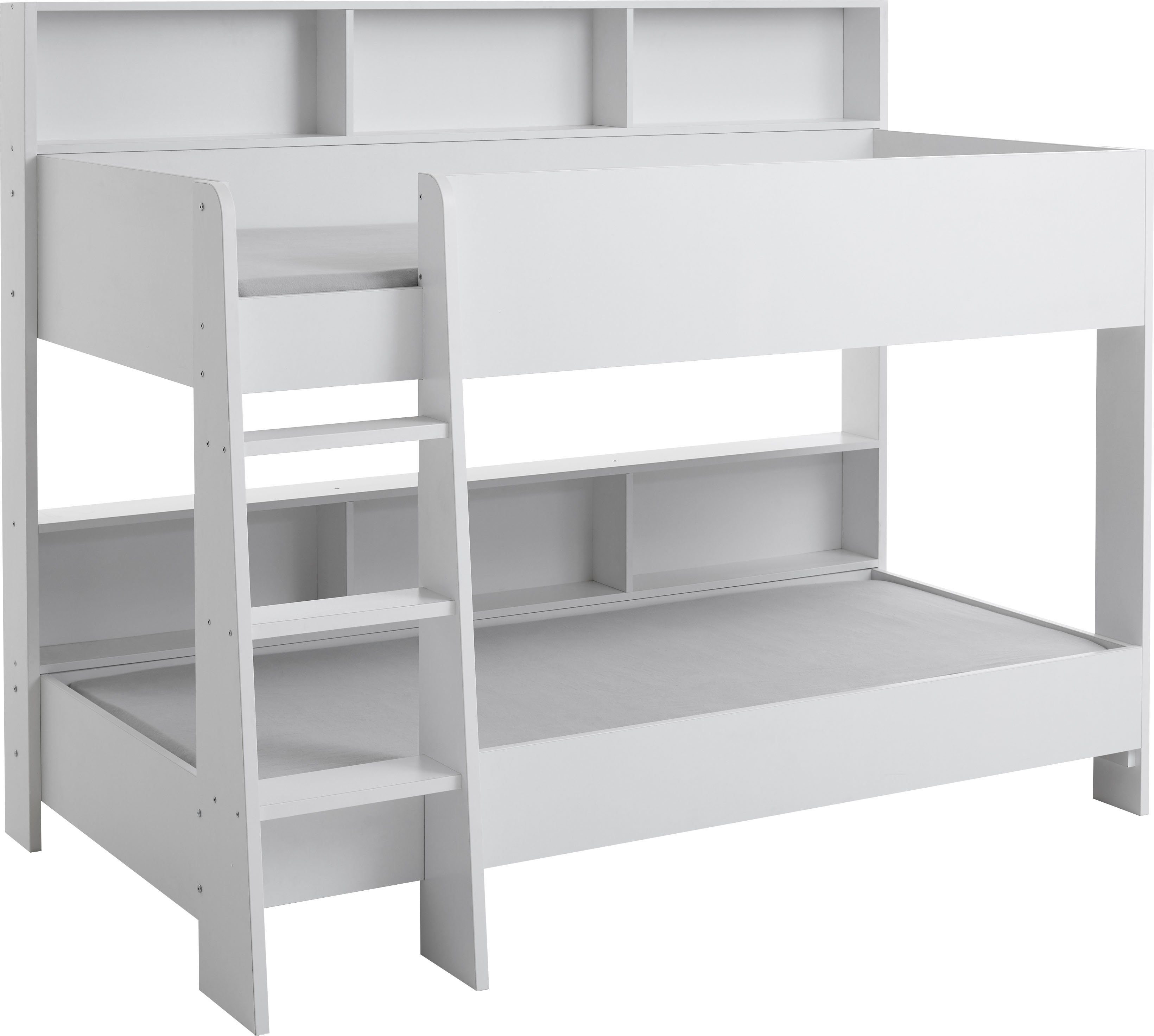 Relita Stapelbed Sway 2 ligoppervlakken, met ladder, planken aan de achterkant, optioneel met matras