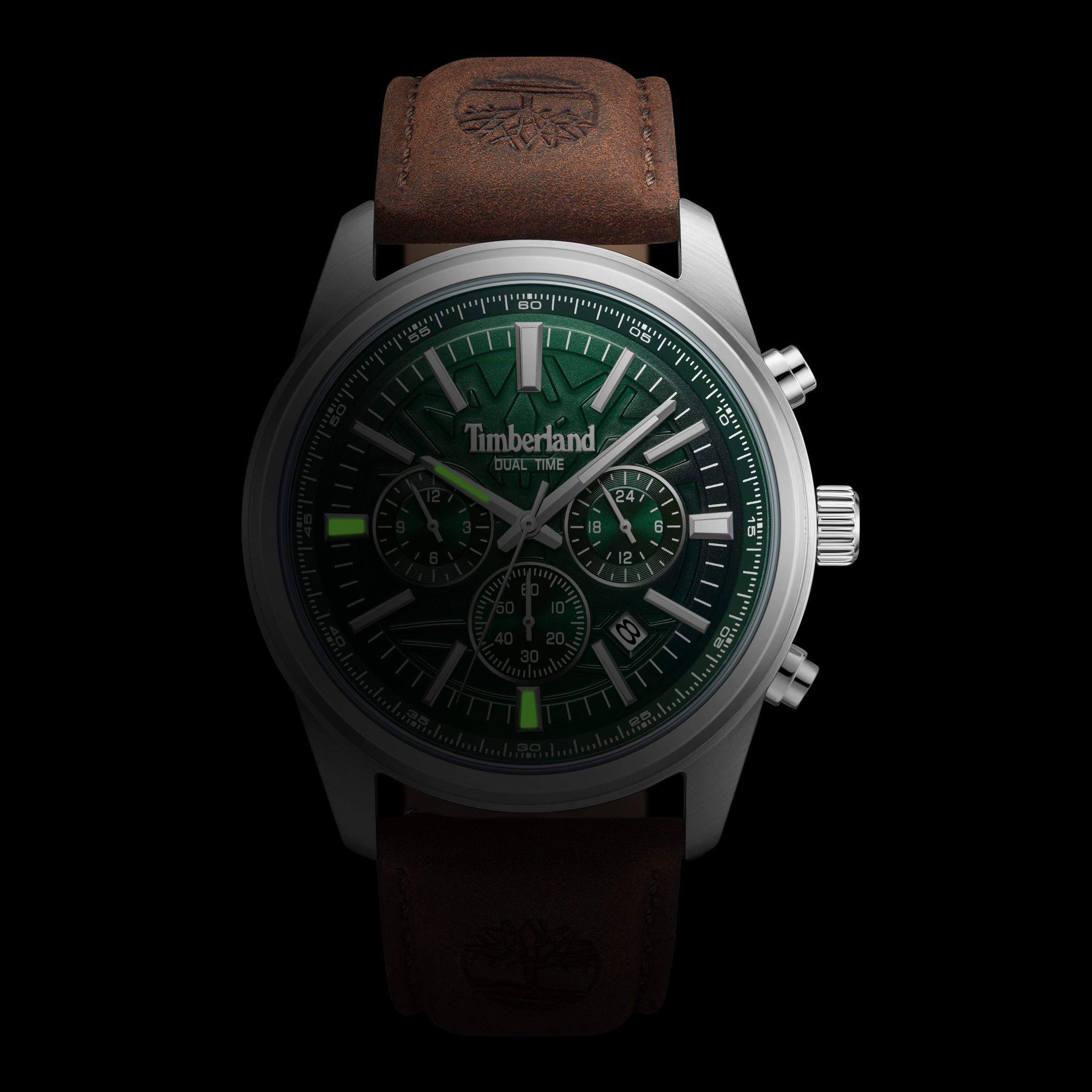 Timberland Chronograaf NORTHBRIDGE Quartzhorloge, horloge, herrenuur, leren band, stopwatchfunctie, datum