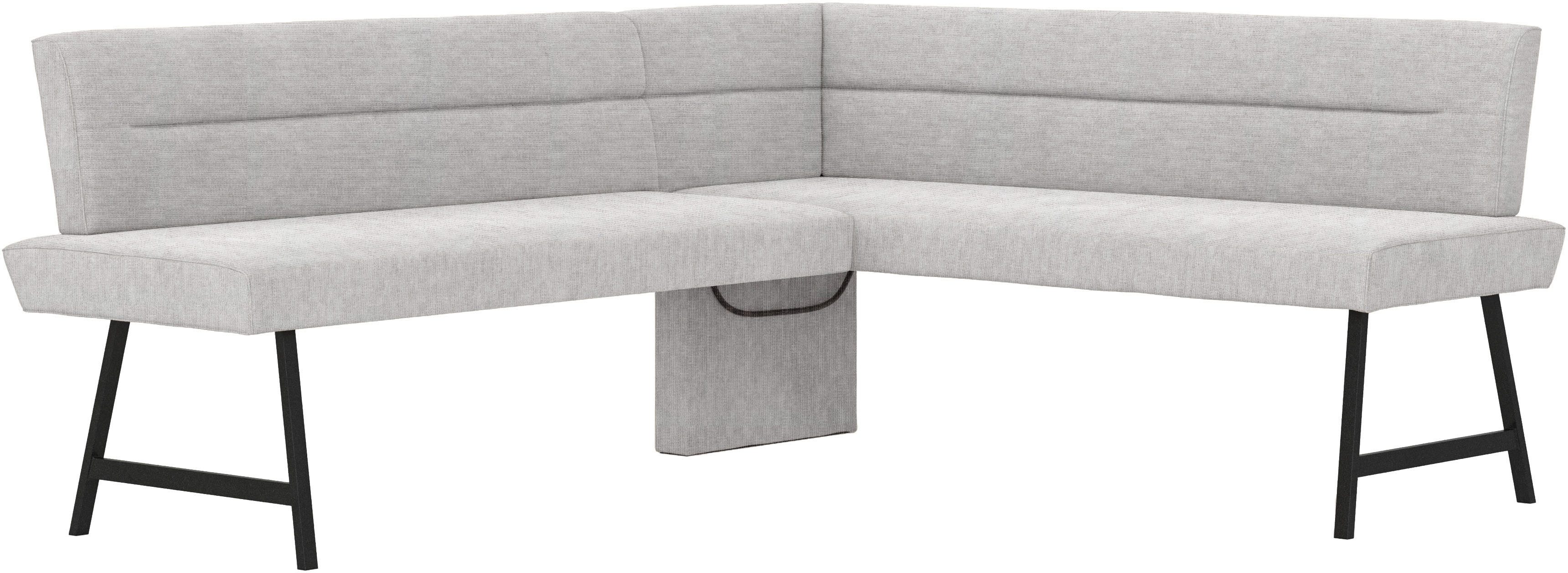 Home affaire Eethoek Sava Hoekbank met nosagvering in de zitting, massief eiken tafel (set, 4-delig)
