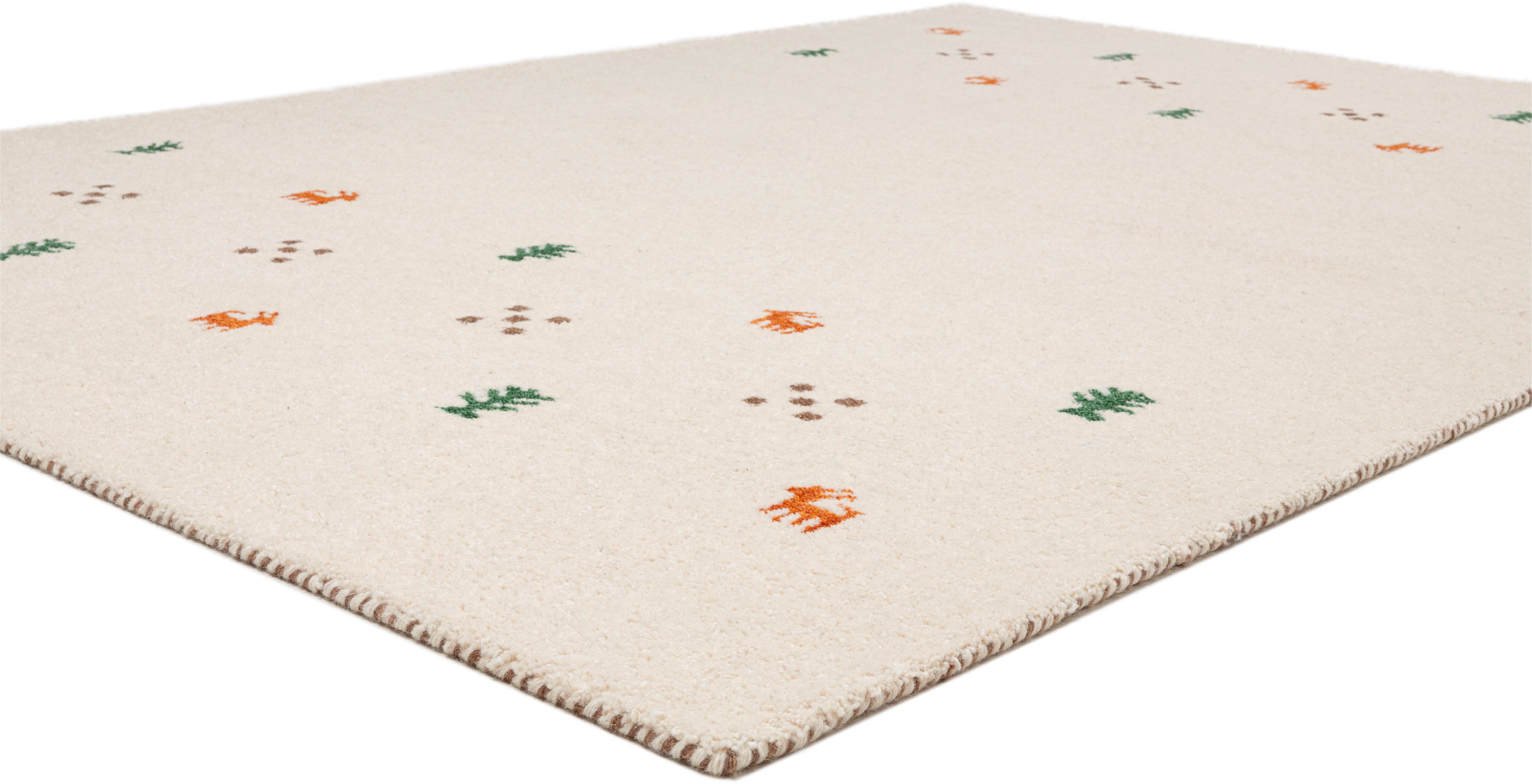 THEKO Wollen kleed Gabbeh motief, handgeweven tapijt, dierenmotief, 100% wol, handgeweven