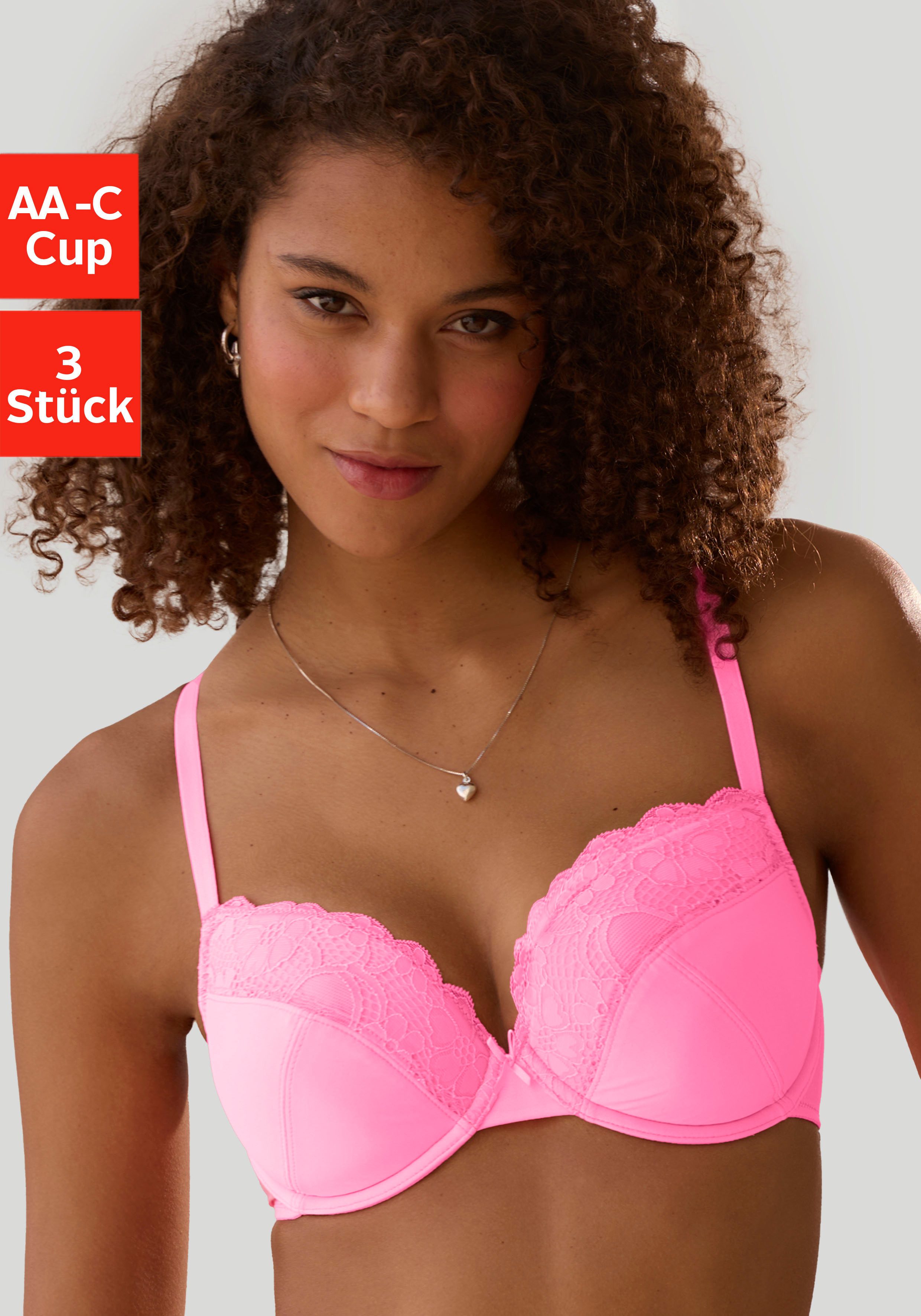 Petite fleur Push-up-bh push-up-bh (3-delig Set van 3)