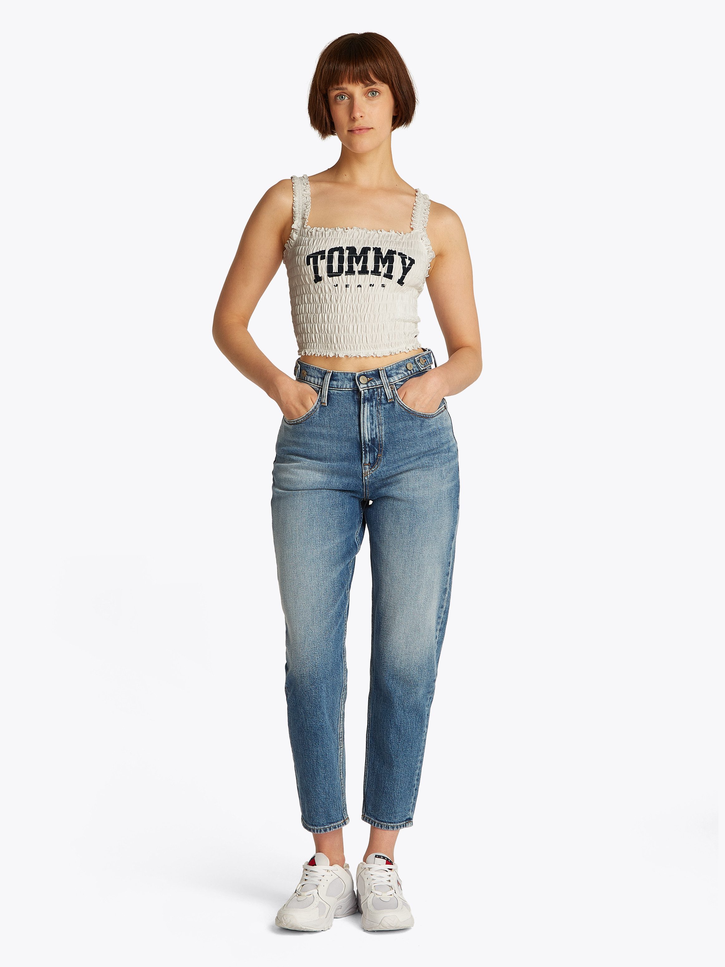 TOMMY JEANS Smoktop TJW SMOCK VARSITY BRALETTE