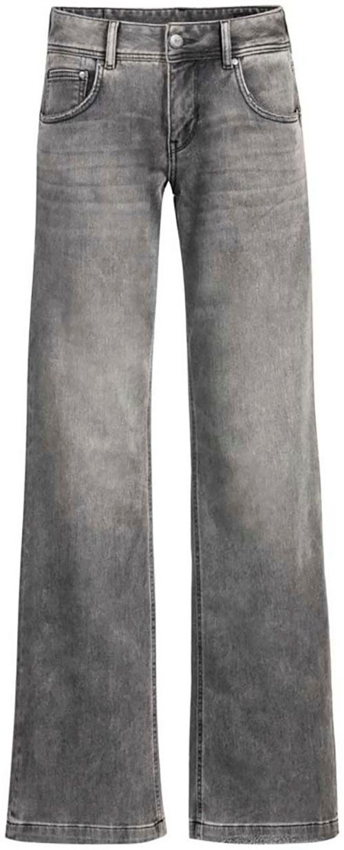 Herrlicher Bootcut jeans Edna Organic Denim Brushed met markante zakafwerkingen achter