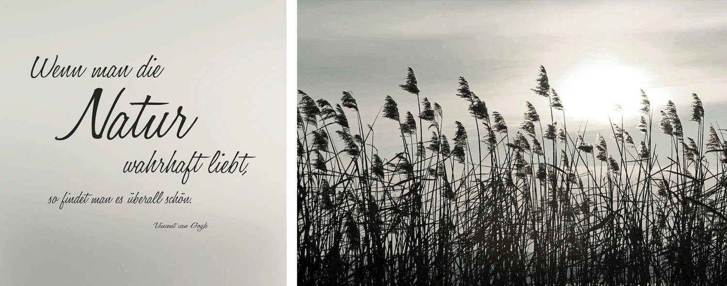 Queence Artprint op linnen Naturel set van 2 (set)