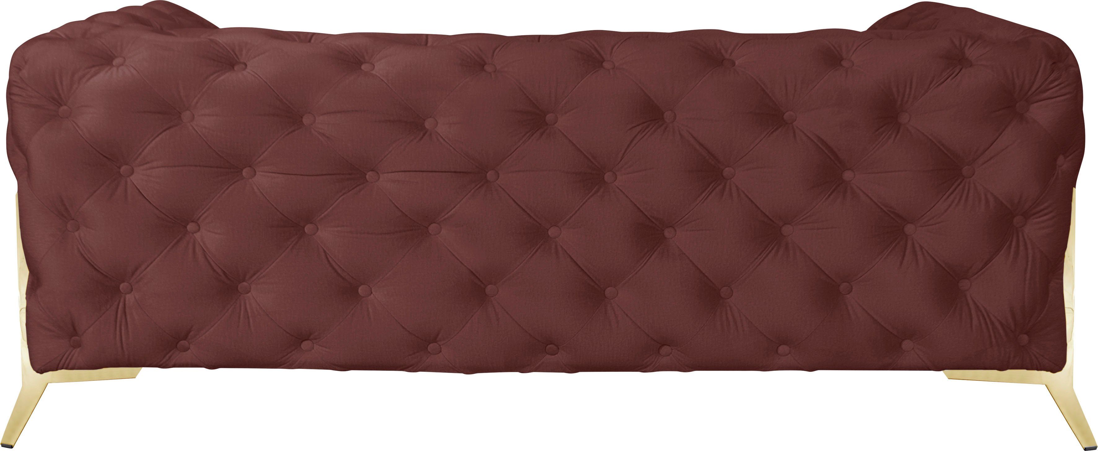 Leonique Chesterfield-bank Amaury luxueuze capitonnage, moderne chesterfield look, kleur van de poten ter keuze