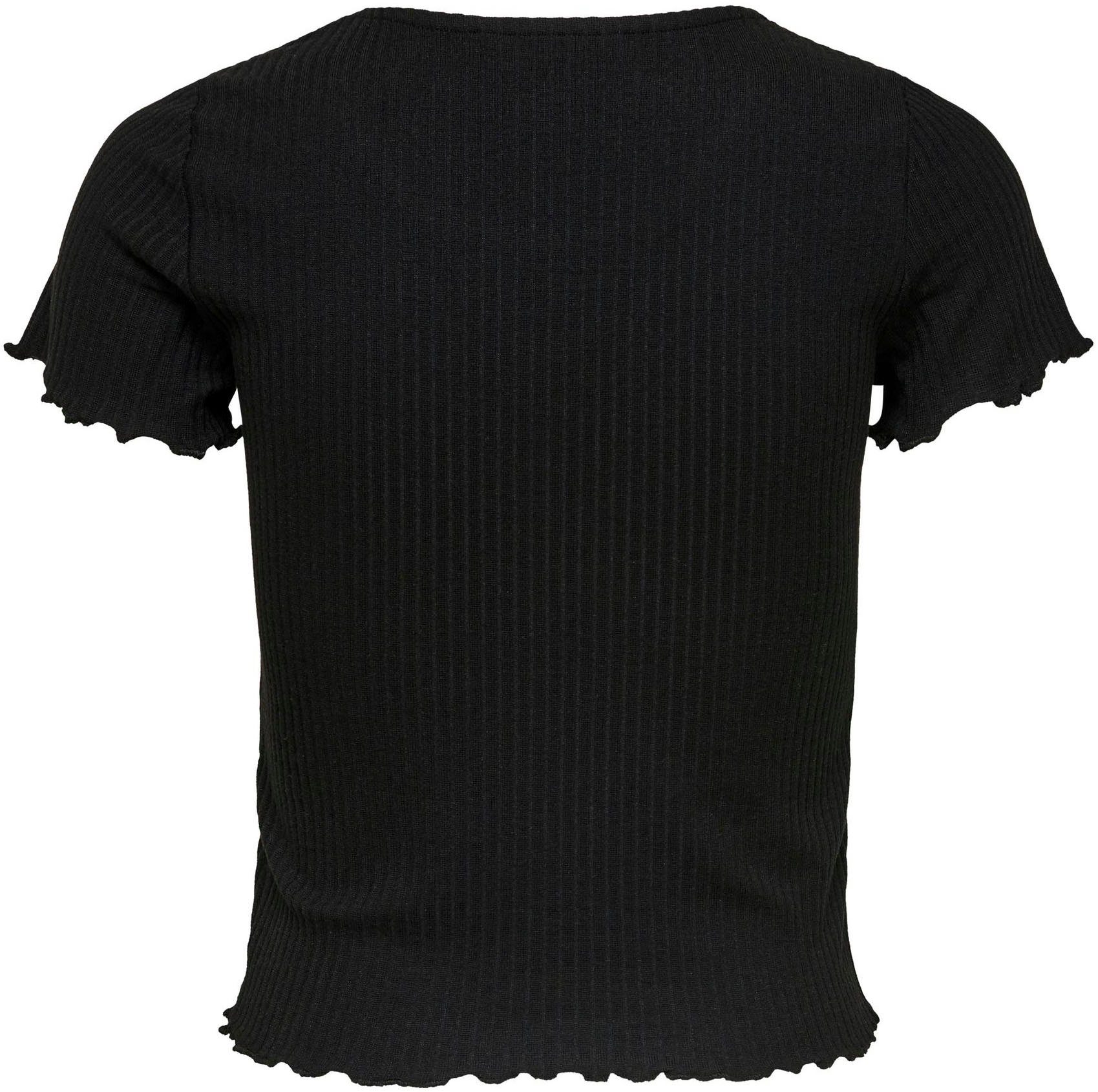 Only Shirt met ronde hals ONLEMMA – Shirt met korte mouwen en golvende zoom