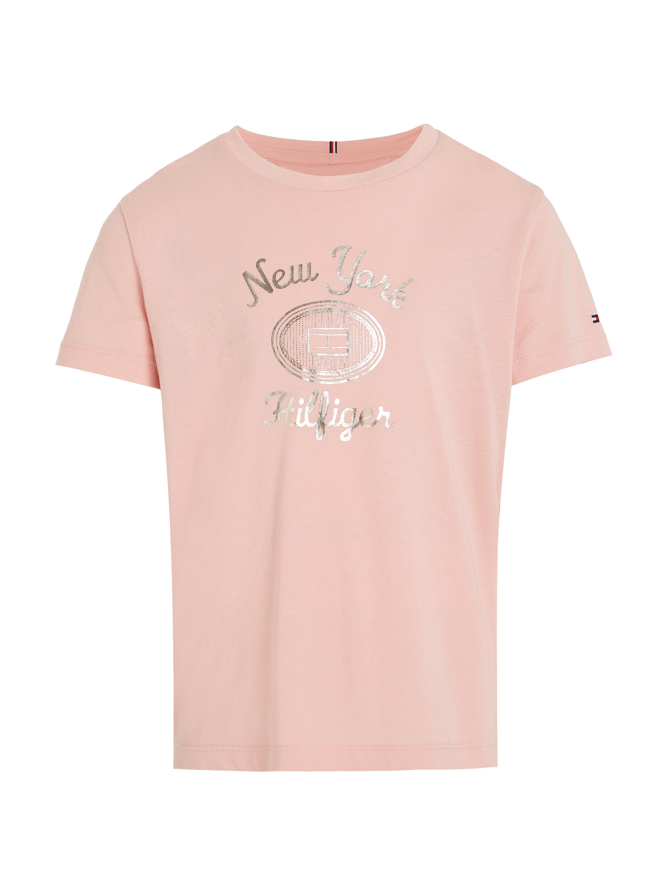 Tommy Hilfiger Shirt met korte mouwen HILFIGER NY FOIL REG TEE SS Kinderen tot 16 jaar met logo-opdruk