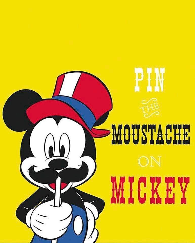 Komar Poster Mickey Mouse Moustache Hoogte: 40 cm
