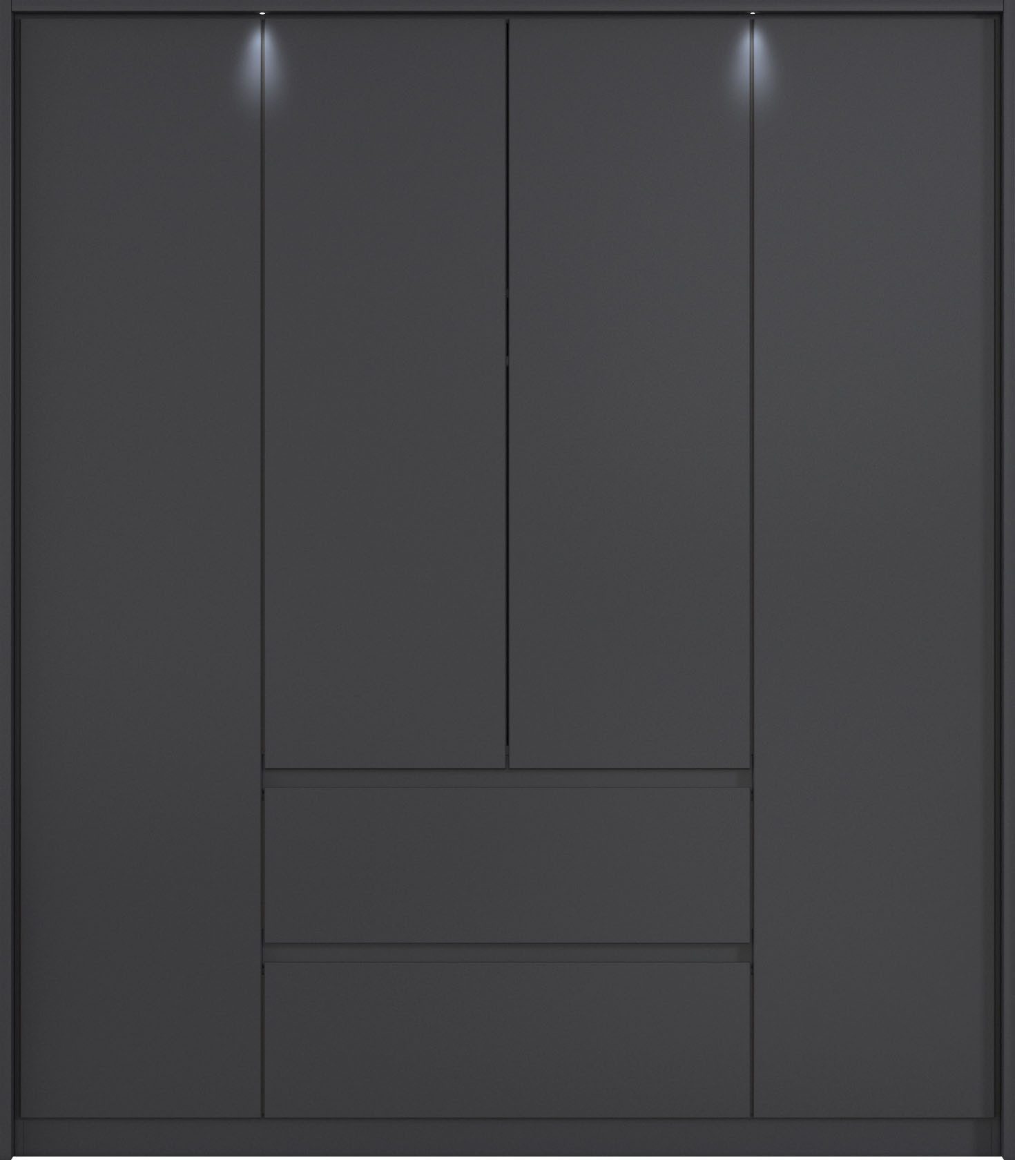 rauch Draaideurkast Mainz met passe-partout optioneel met verlichting, buitendeuren met push-to-openfunctie