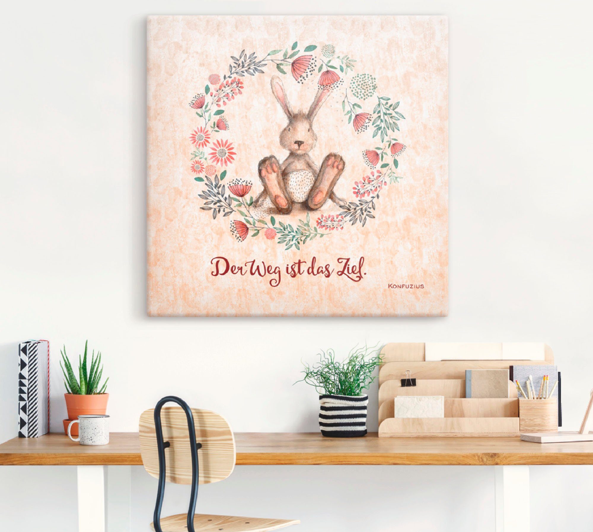 Artland Artprint Levenswijsheid het doel als artprint van aluminium, artprint voor buiten, artprint op linnen in verschillende maten